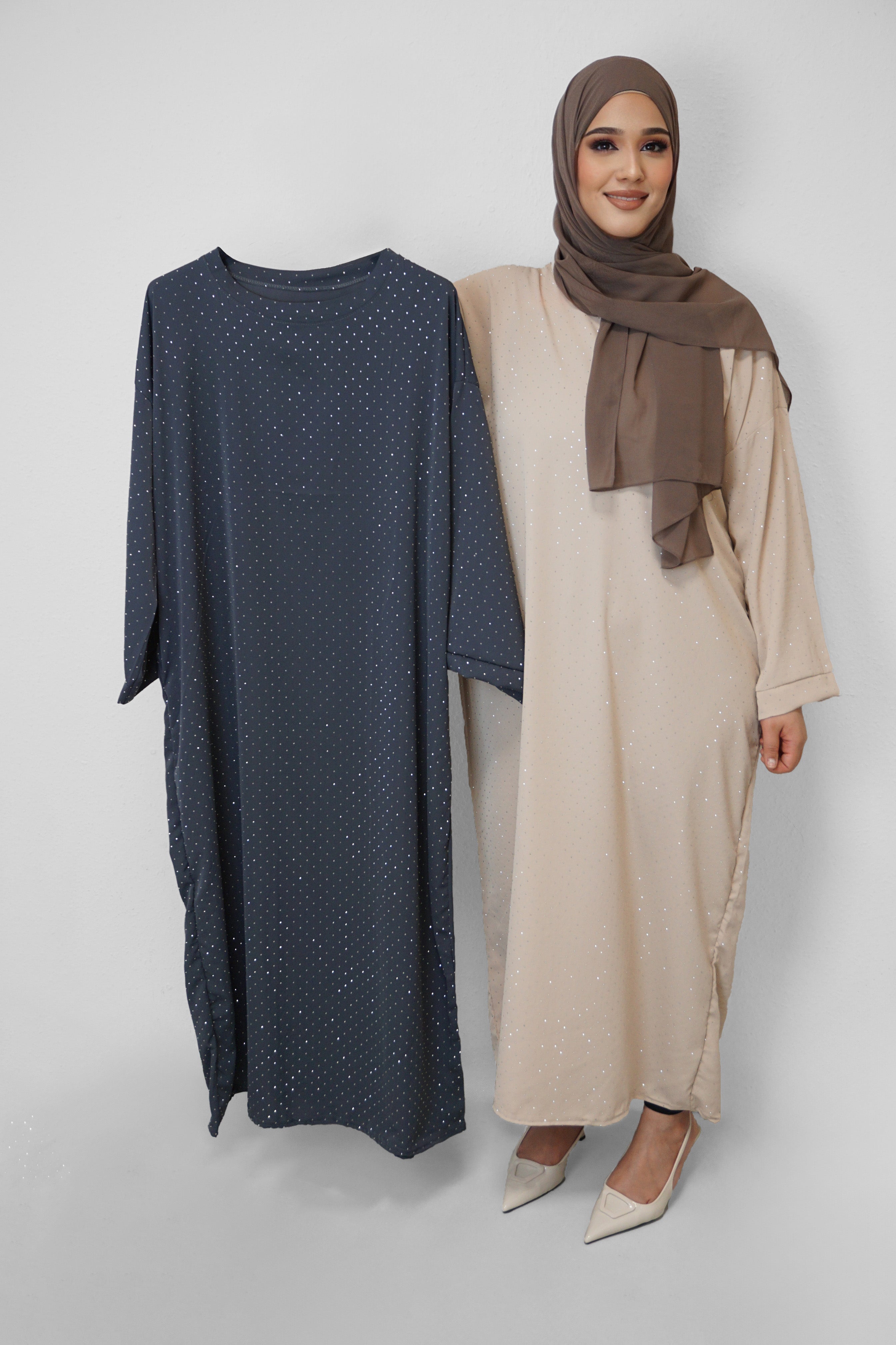 Abaya Serina Dunkelgrau