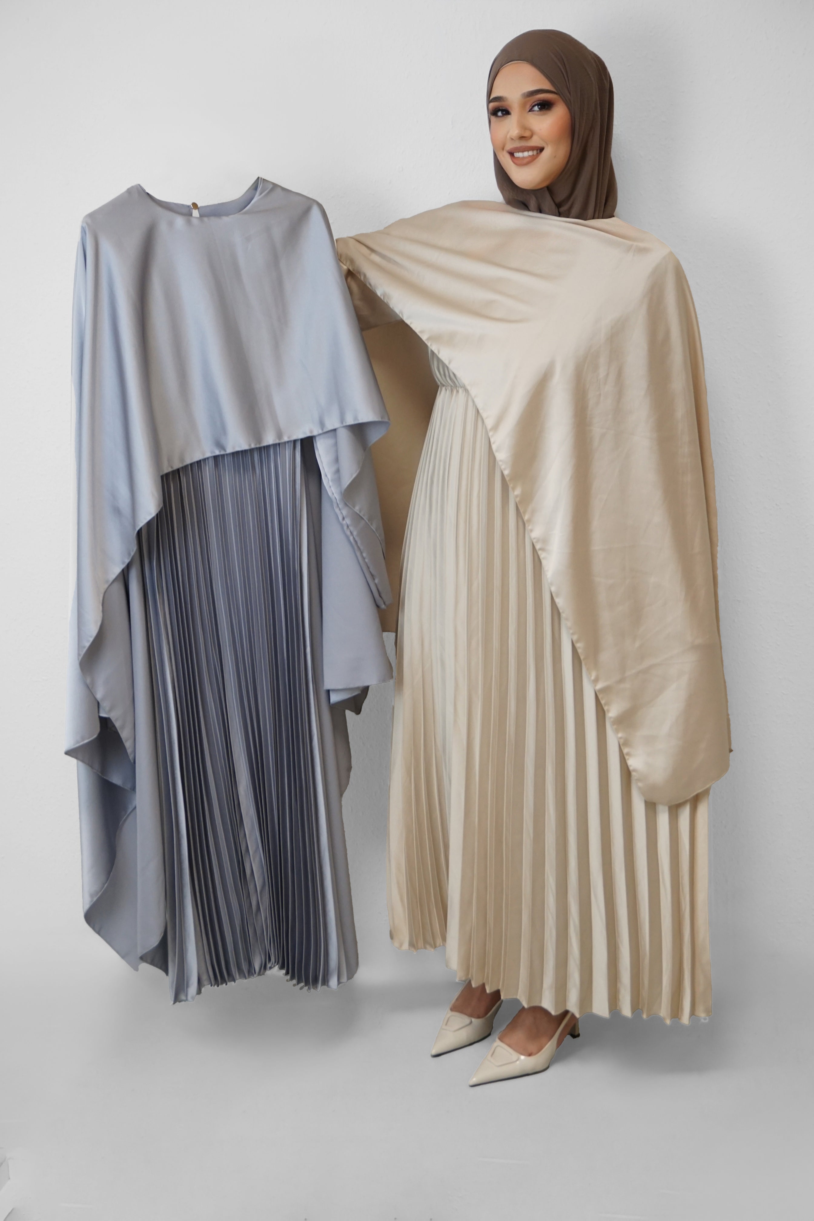 Abaya Rukaia Hellgrau