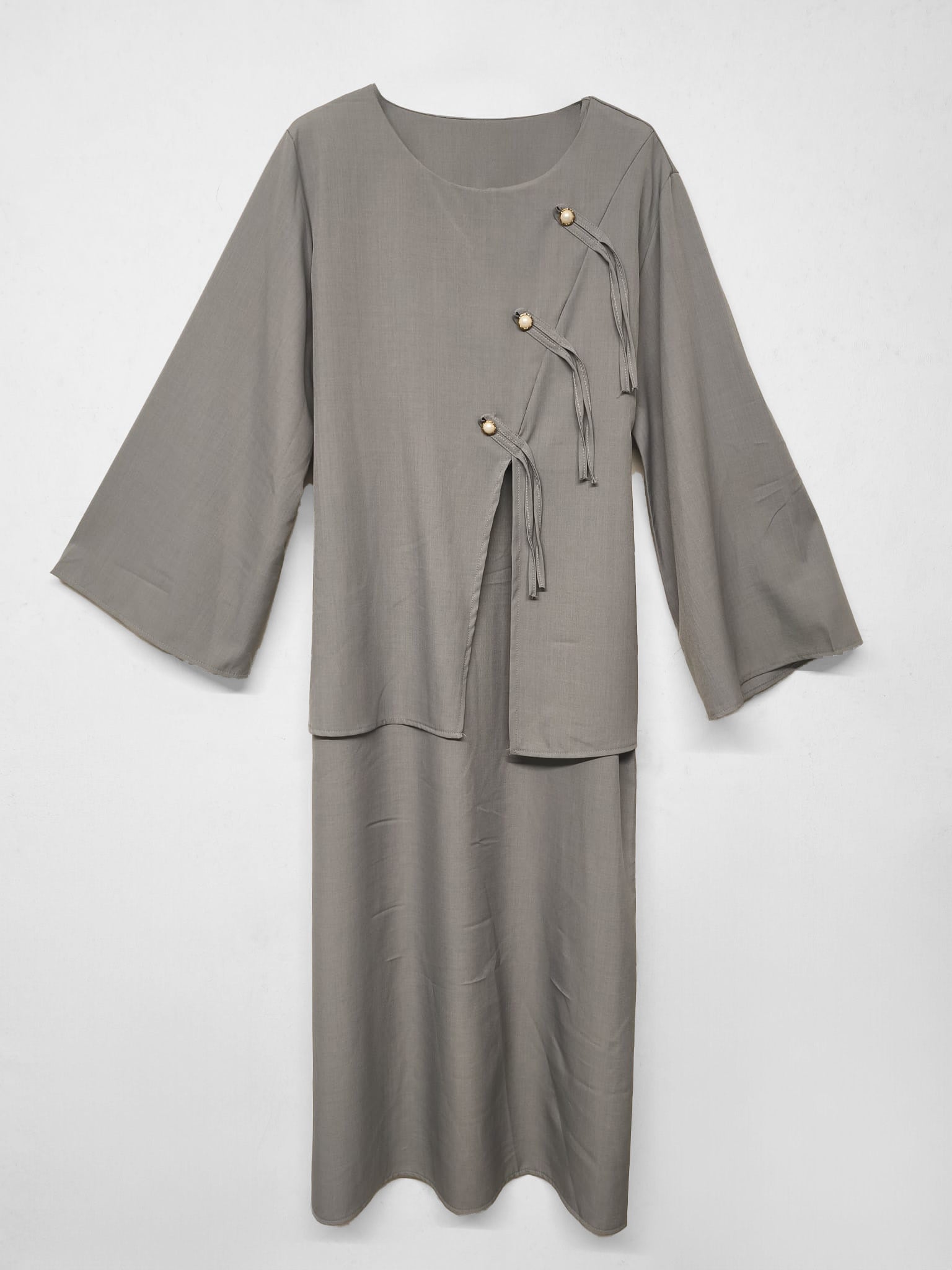 Zwei-Teiler Abaya Mirelle Hellgrau