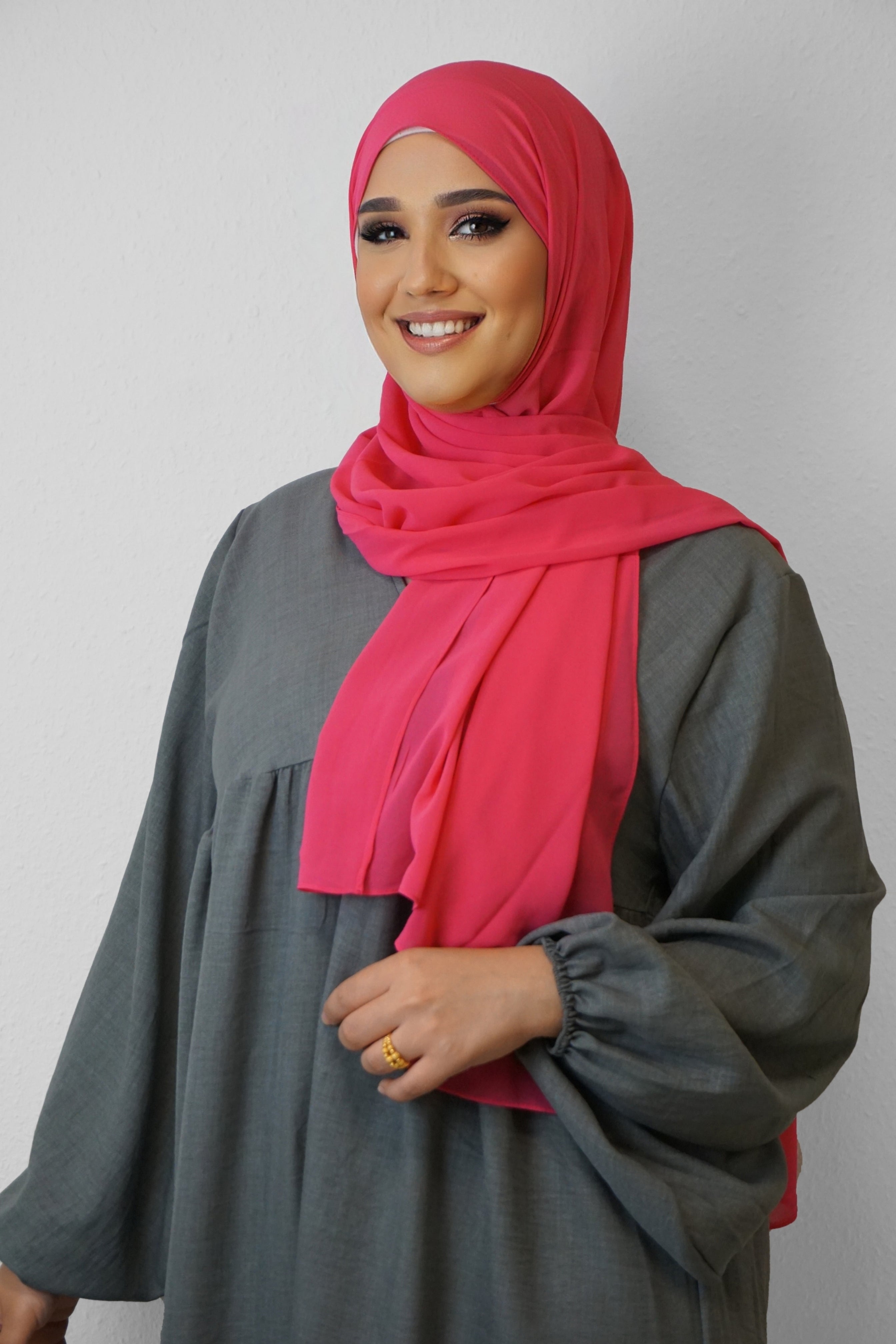 Chiffon Hijab Maira Himbeere