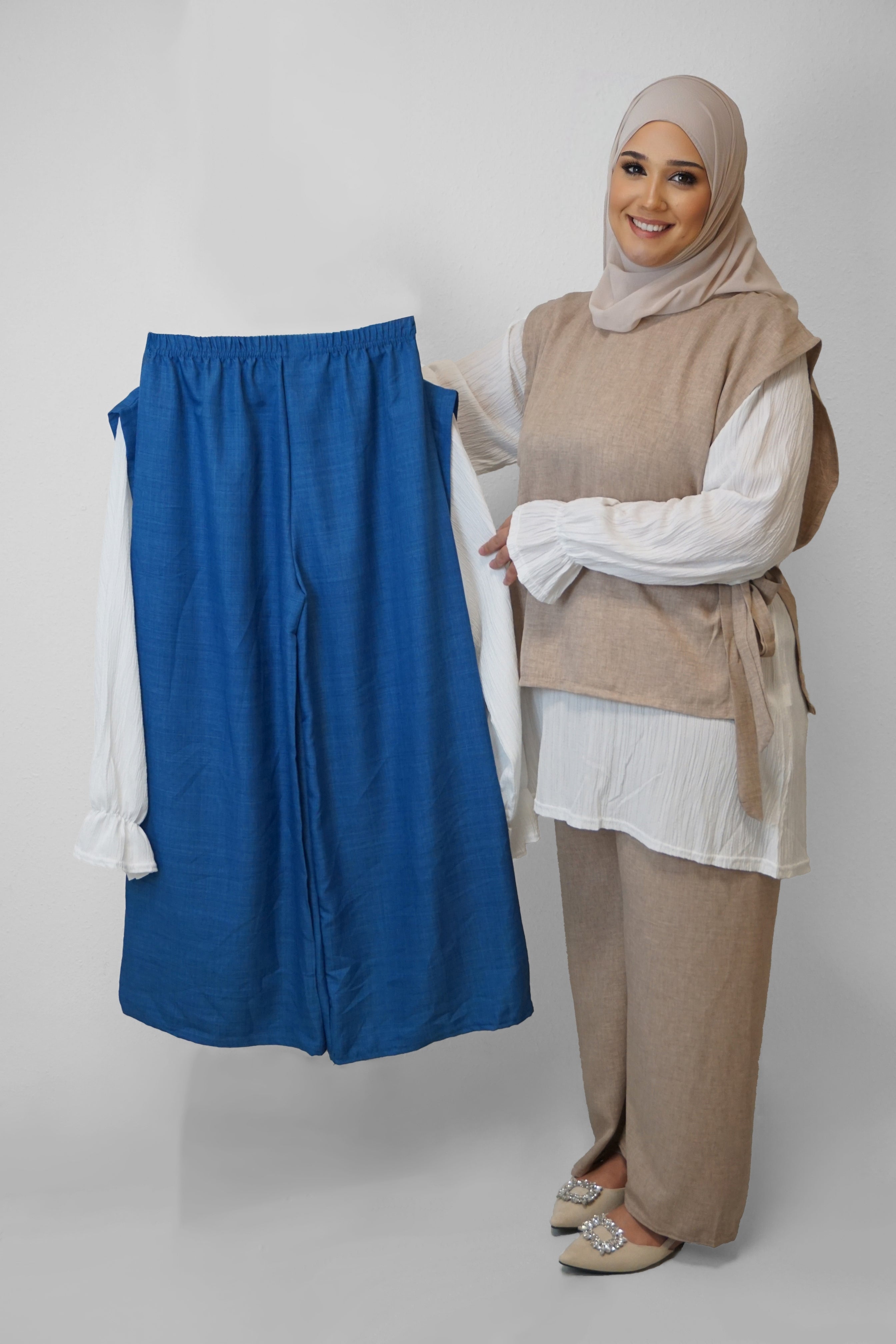 Zwei-Teiler Hose Ecrin Jeansblau