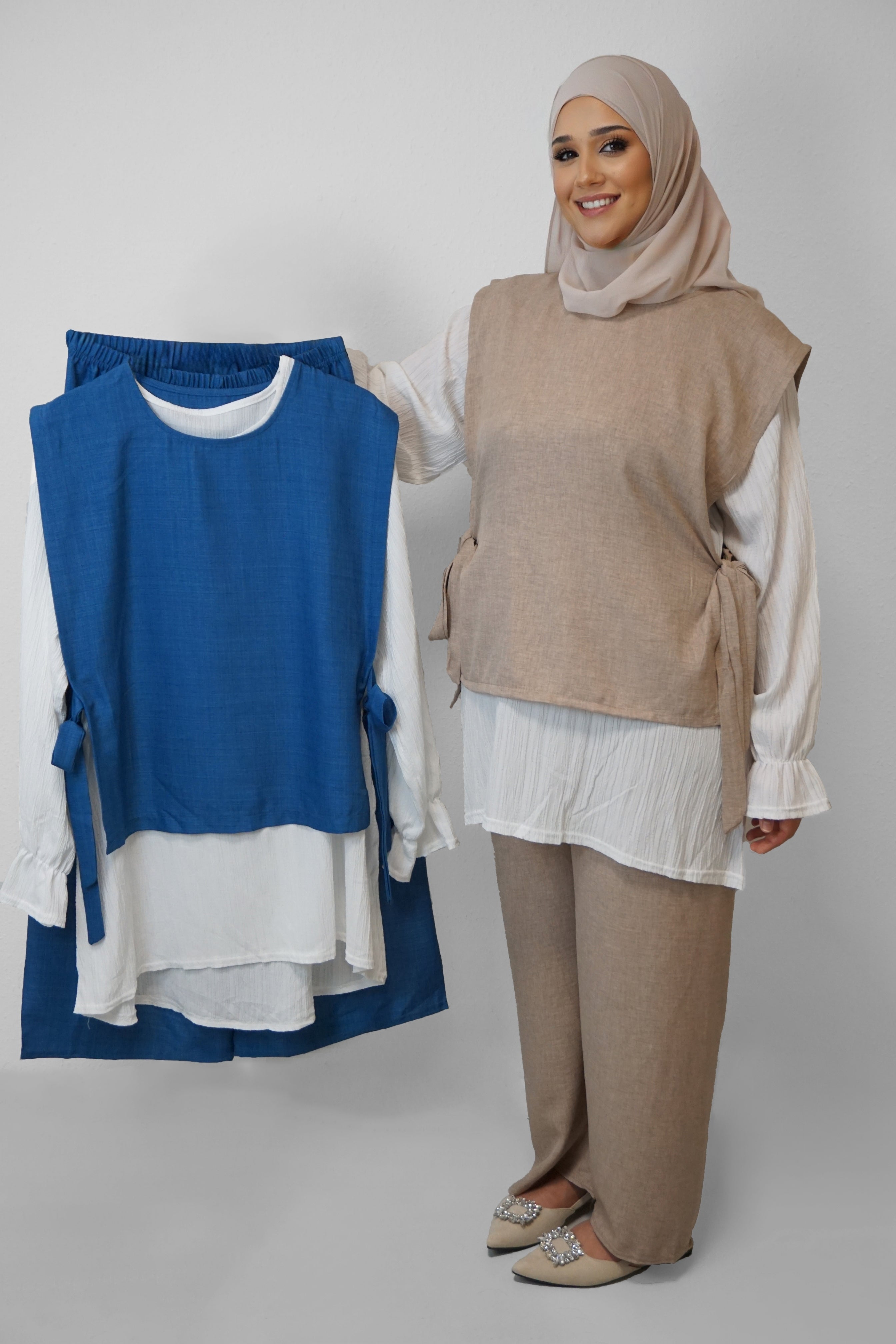 Zwei-Teiler Hose Ecrin Jeansblau