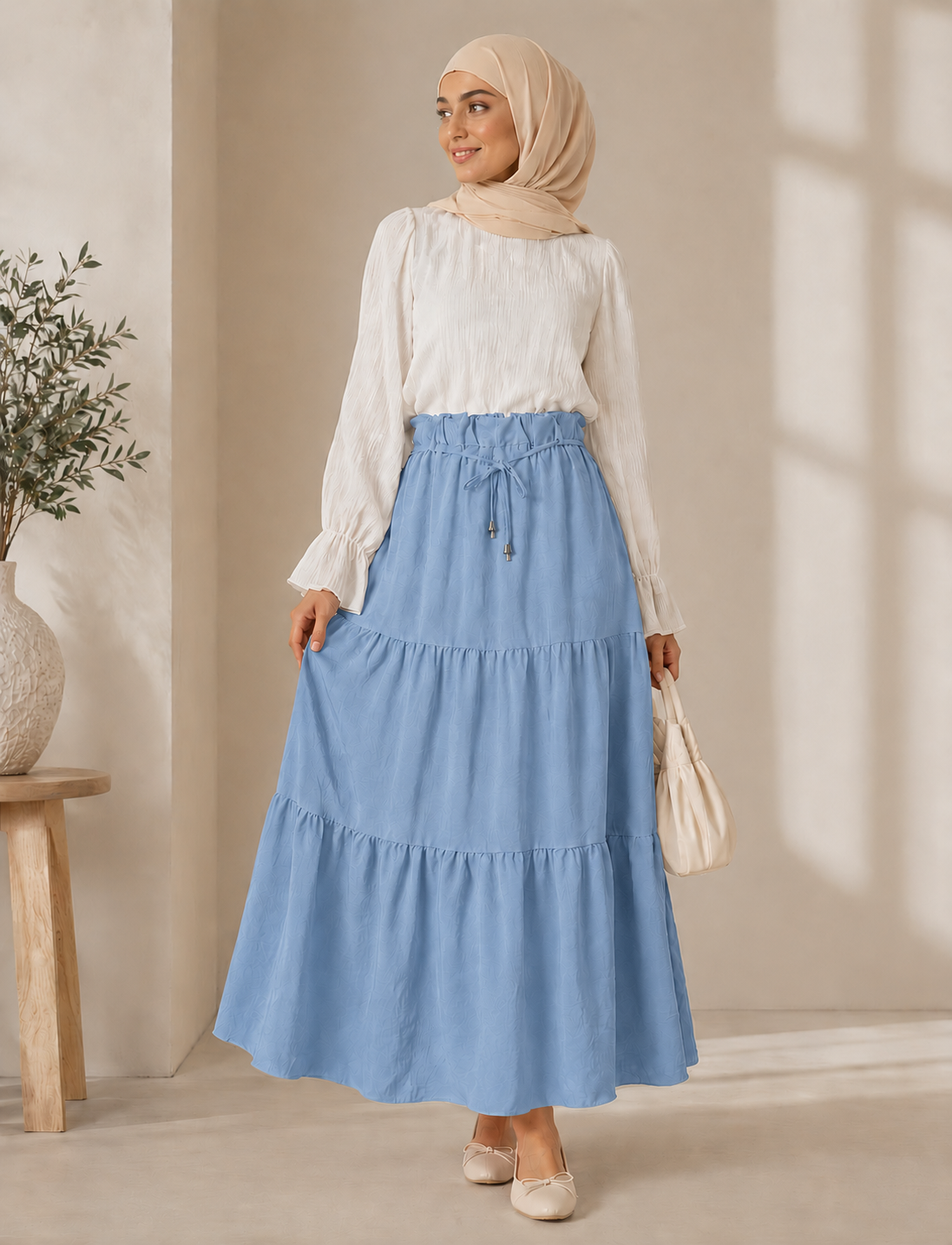 Rock Seshara Jeansblau