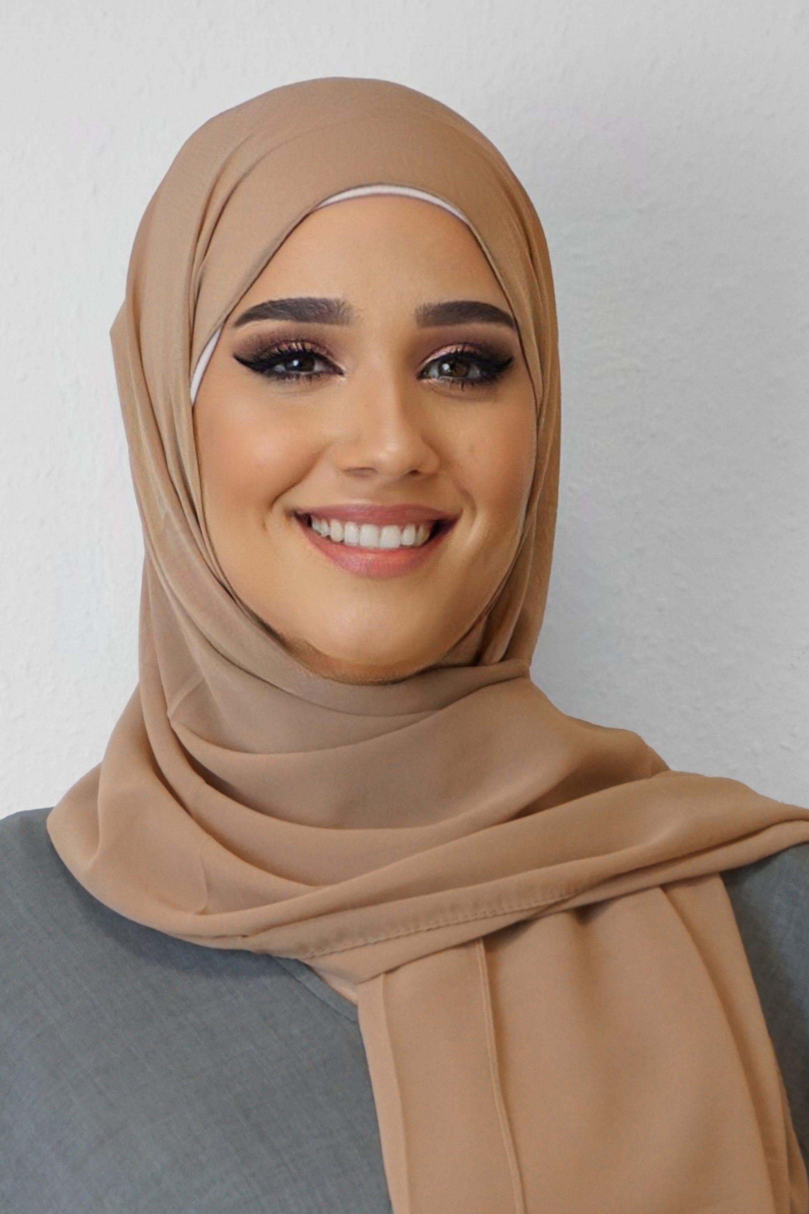 Chiffon Hijab Maira Karamellbeige