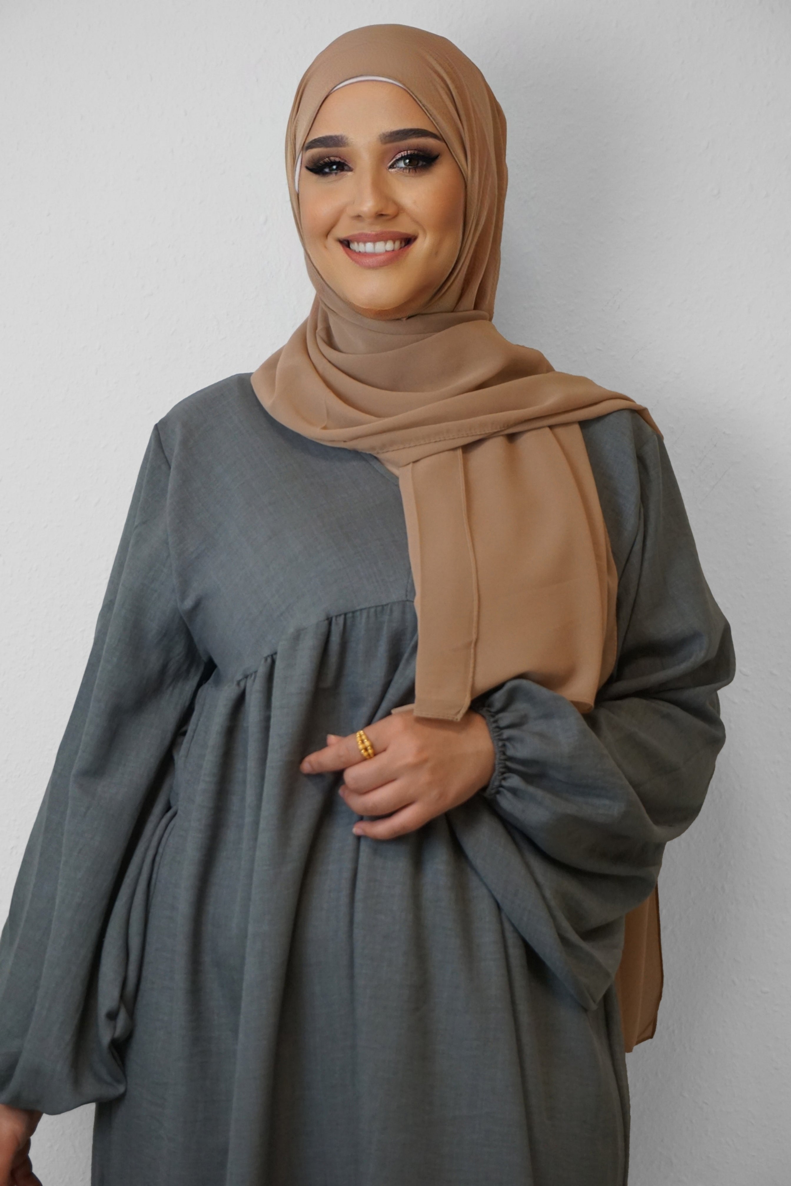Chiffon Hijab Maira Karamellbeige