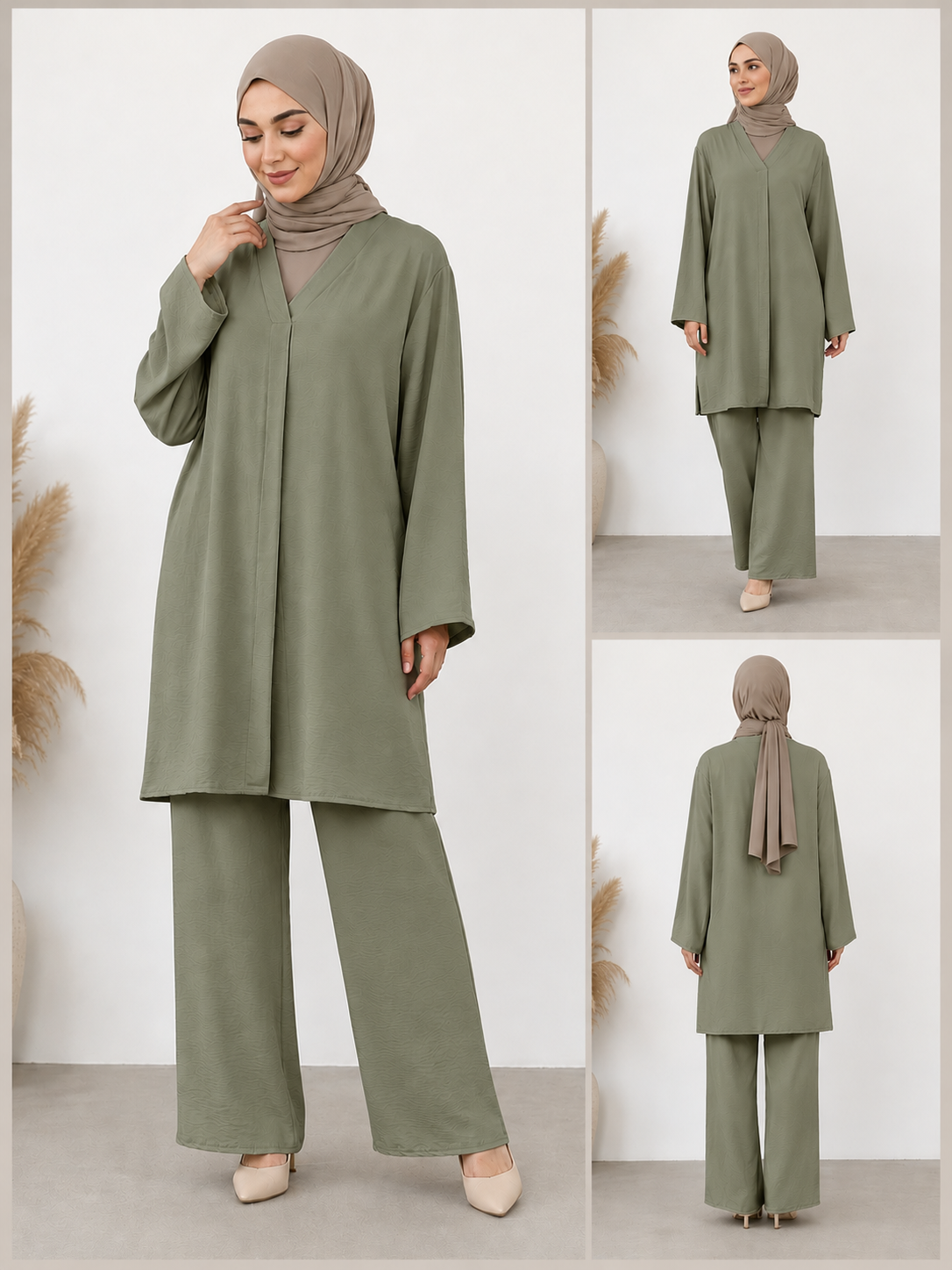 Zwei-Teiler Hose Isanet Khaki
