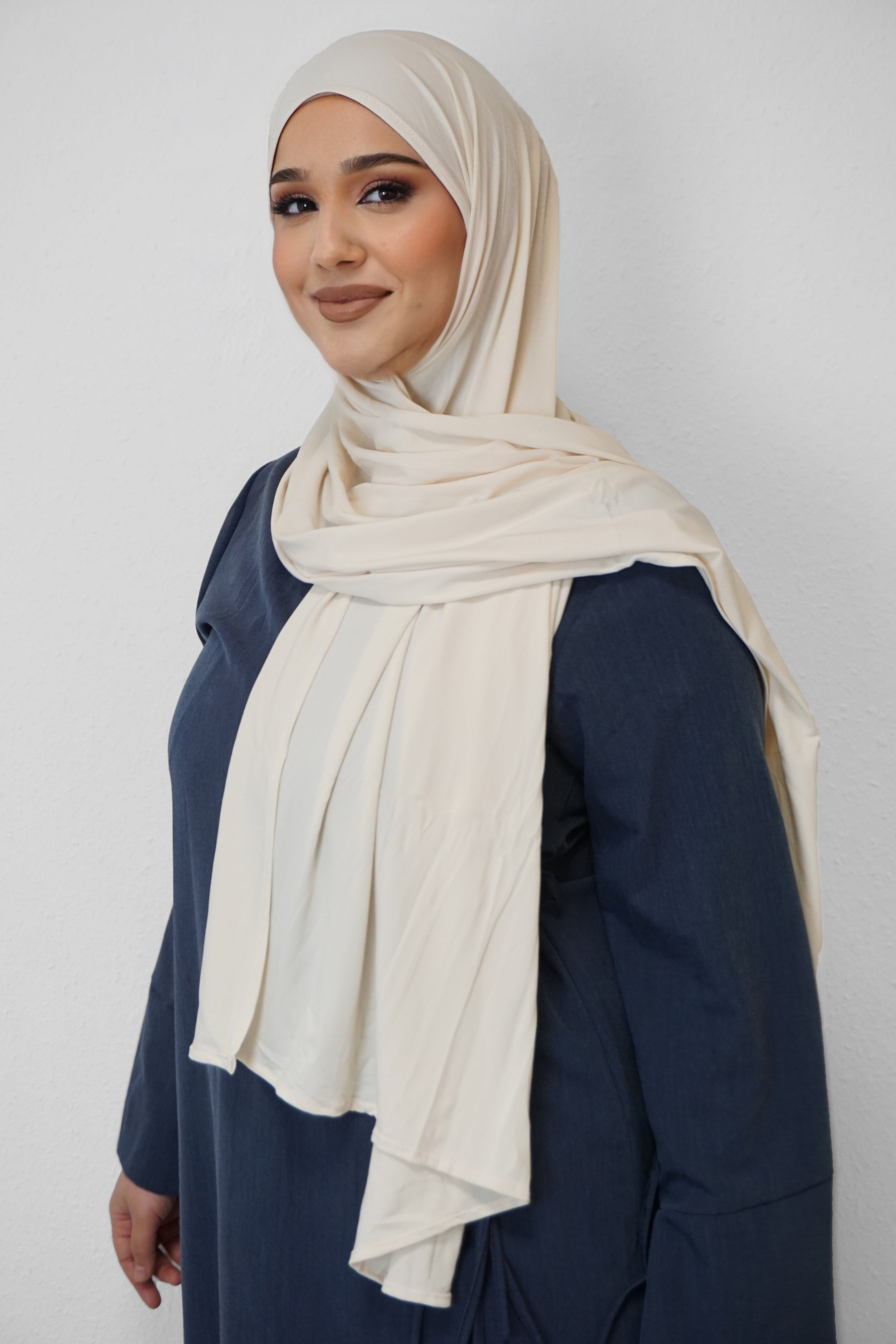 Premium Jersey Deluxe Hijab Light-Beige