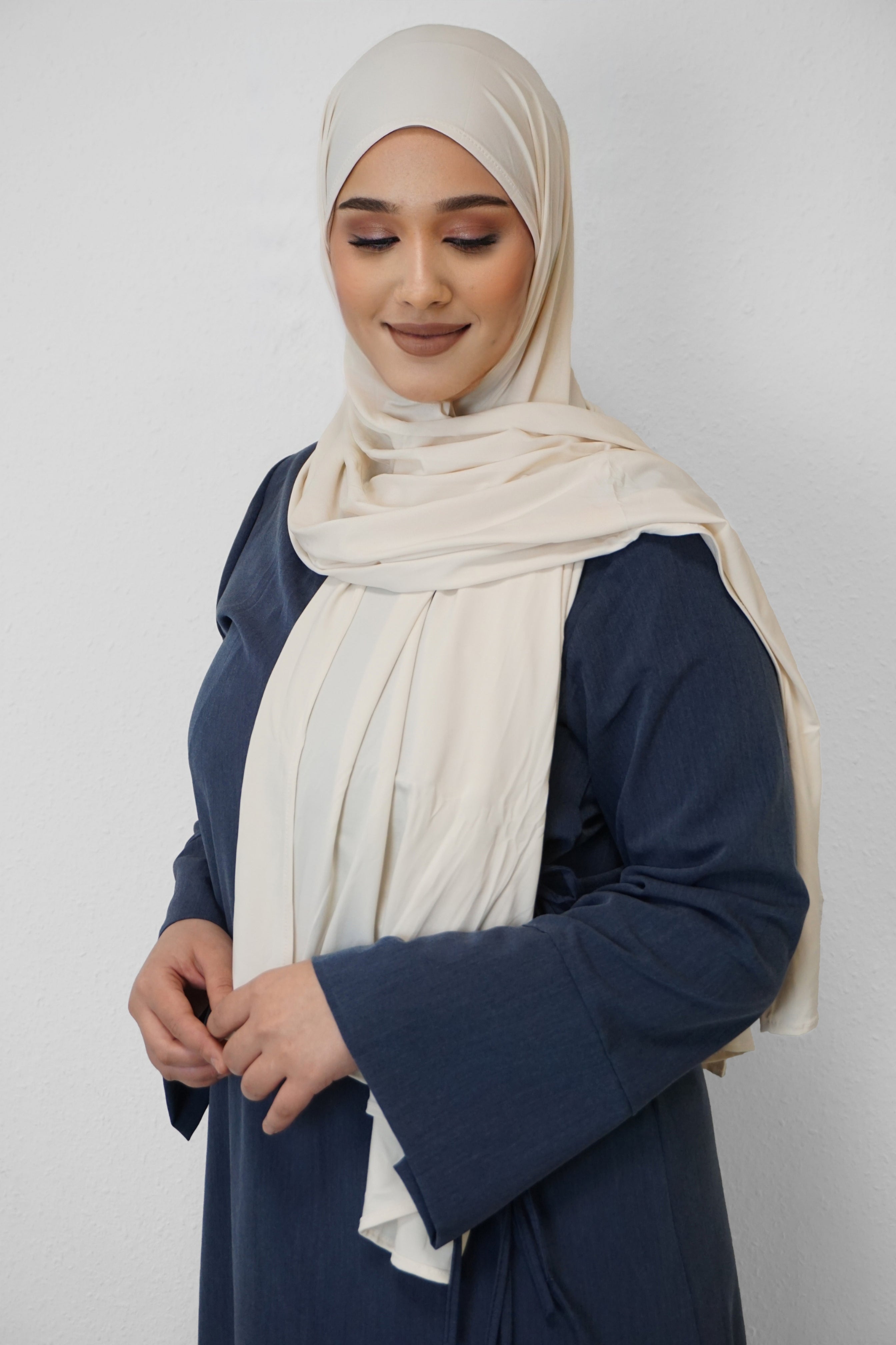 Premium Jersey Deluxe Hijab Light-Beige