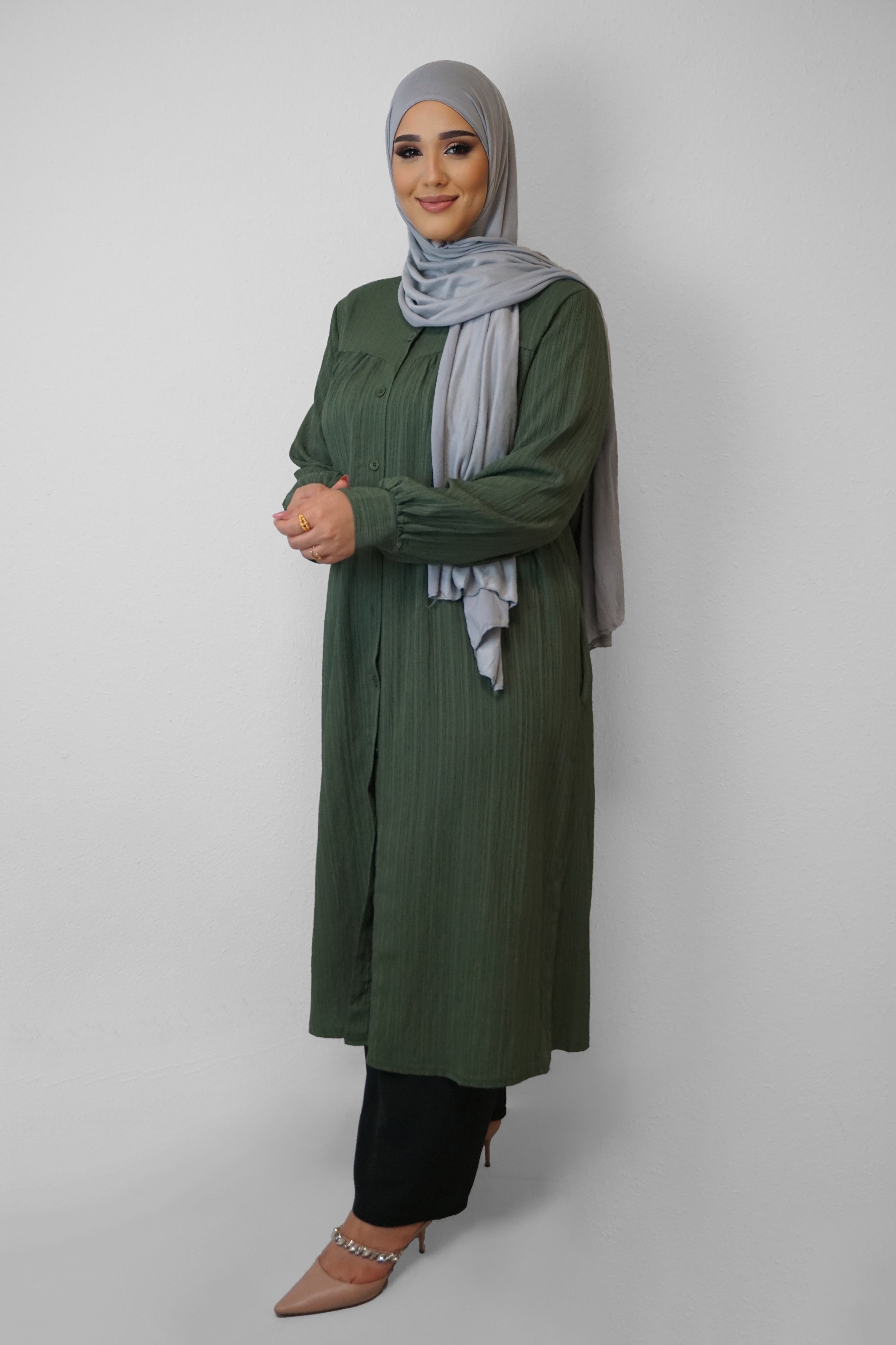 Tunika Selim mit Tasche Oliv