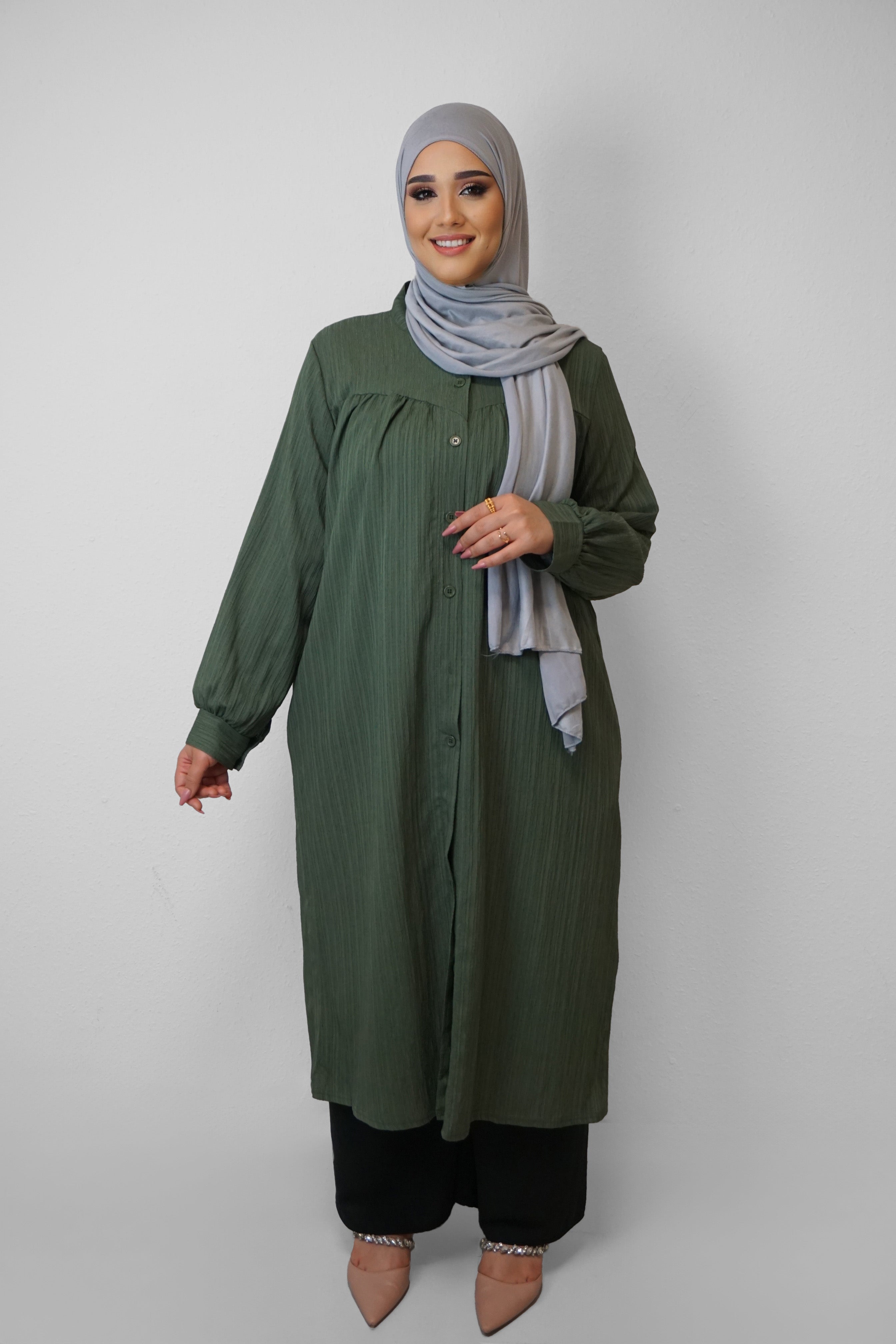 Tunika Selim mit Tasche Oliv
