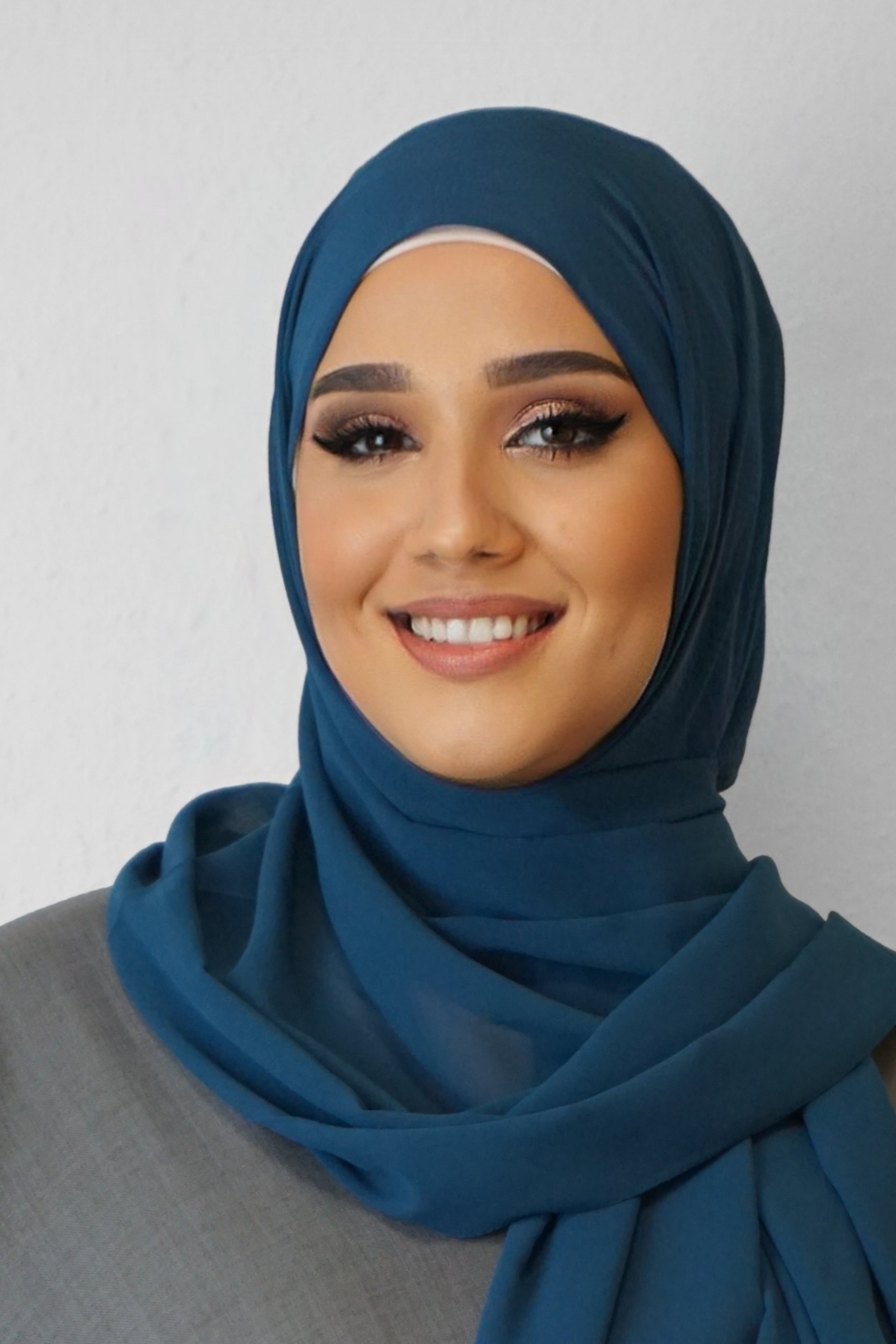 Chiffon Hijab Maira Petrolblau