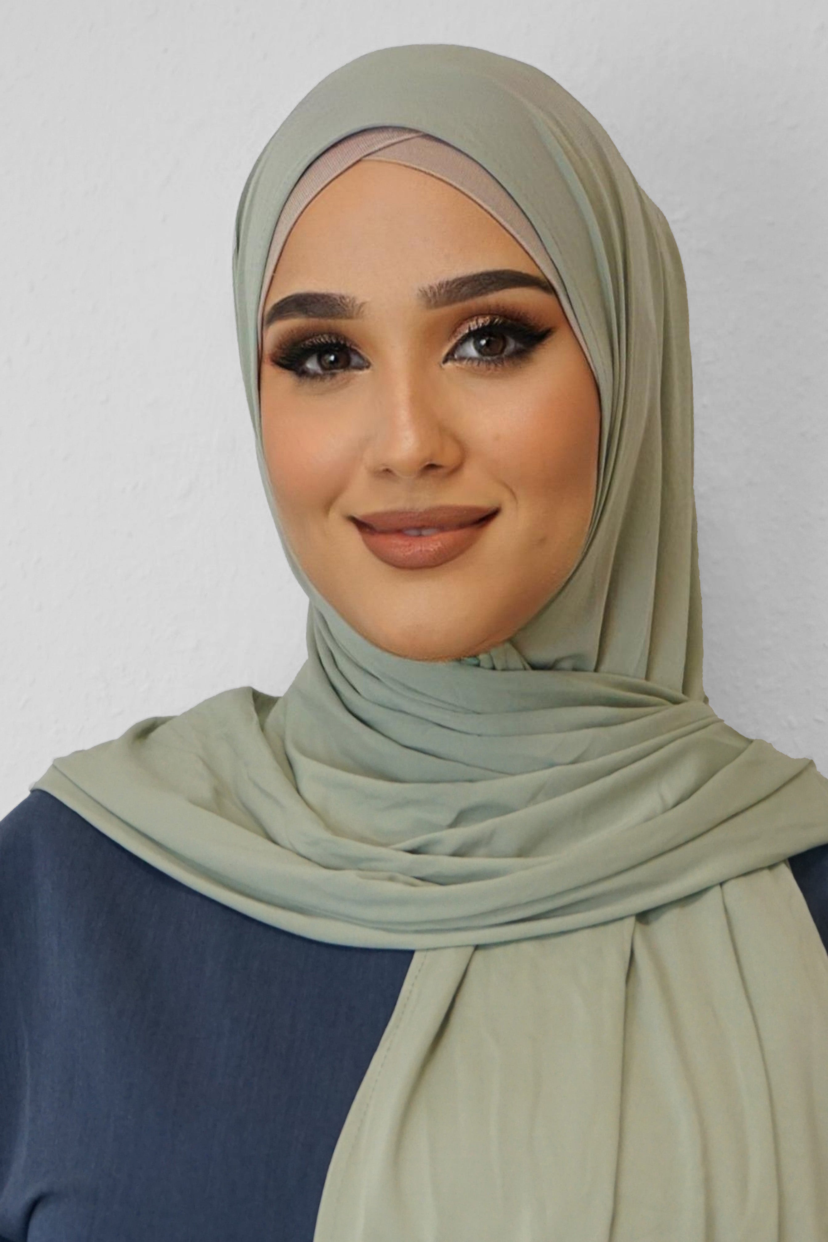 Premium Jersey Deluxe Wellenhijab Pistazie