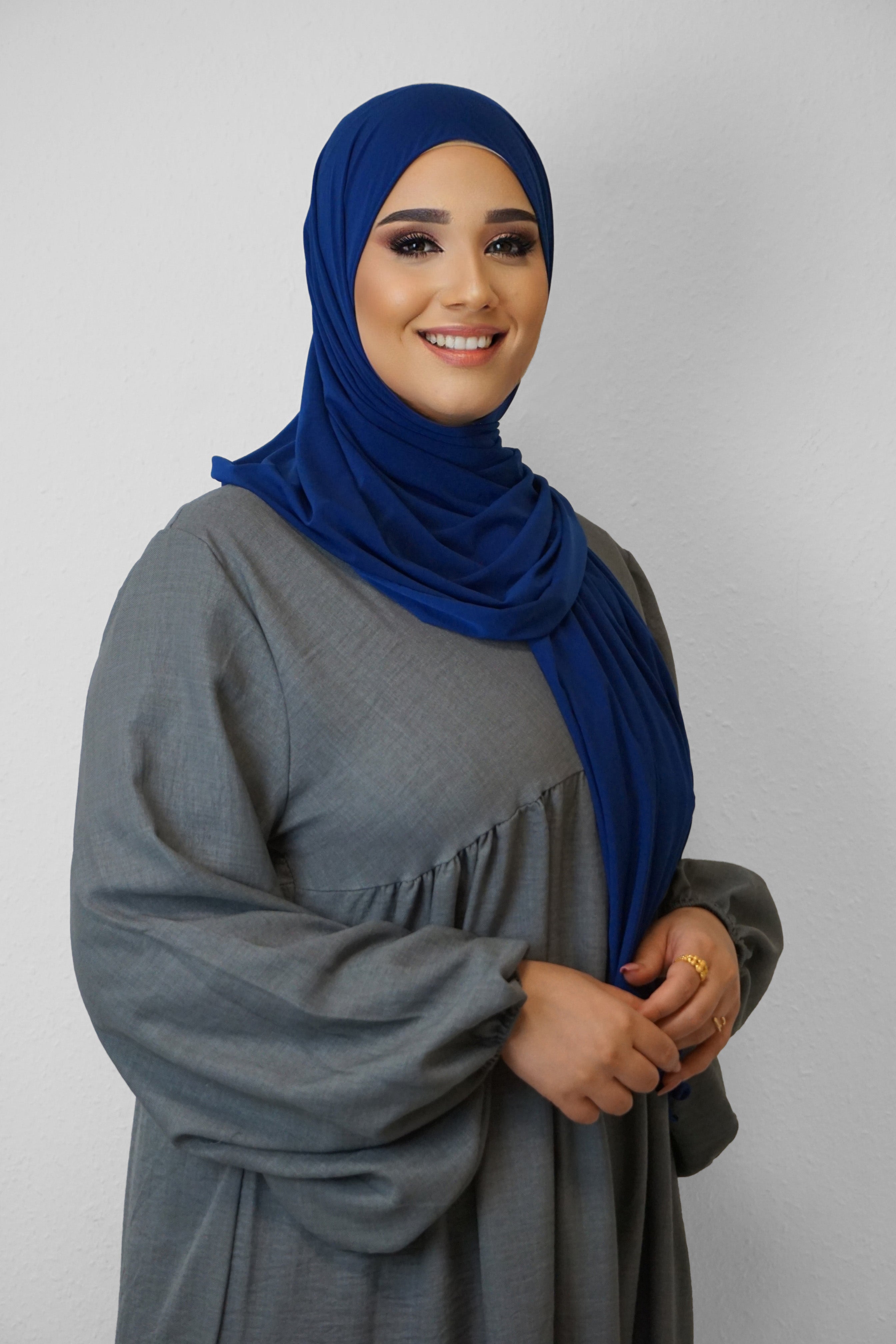 Premium Jersey Deluxe Wellenhijab Royalblau