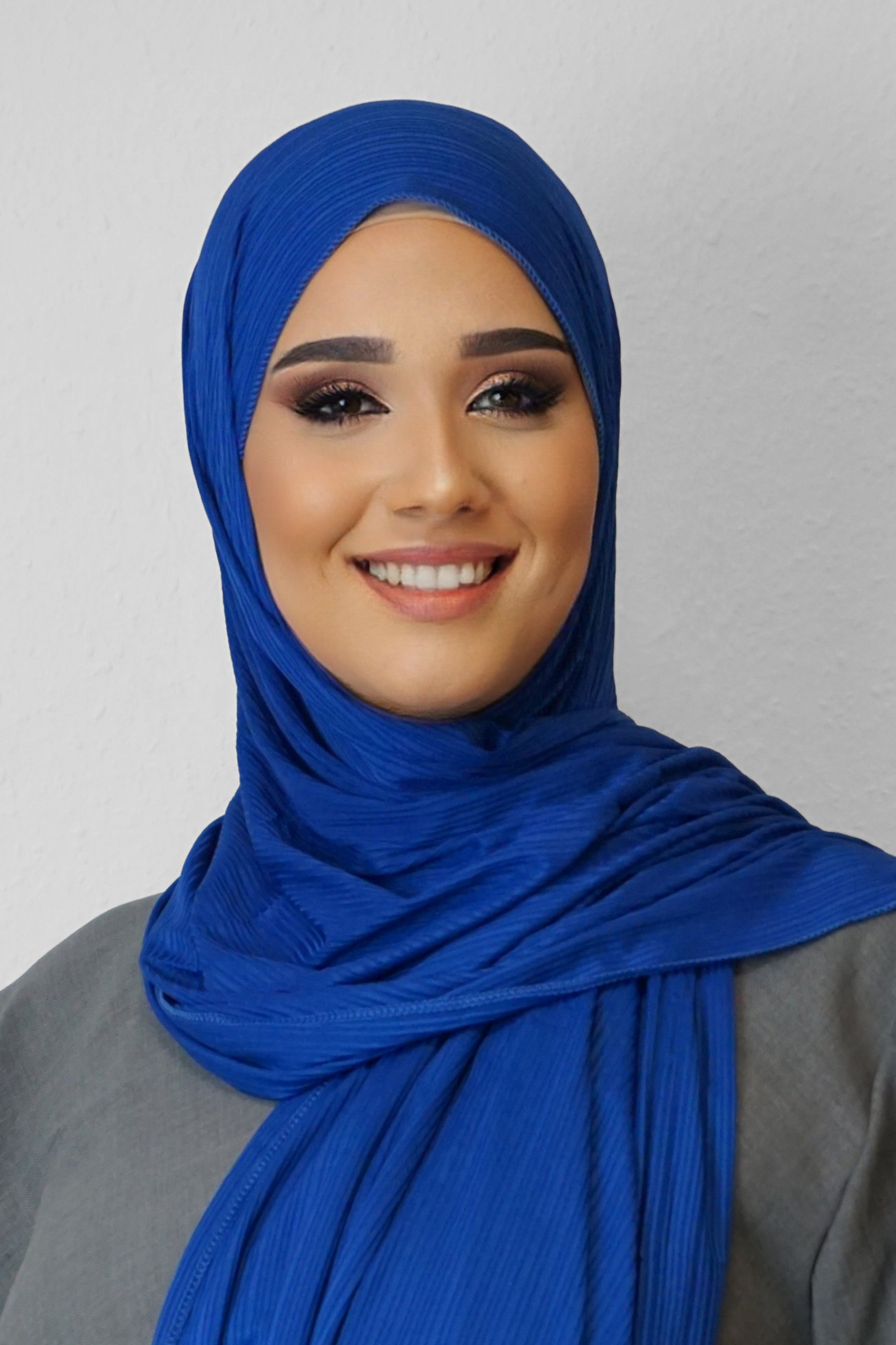 Jersey Ripped Fein Royalblau