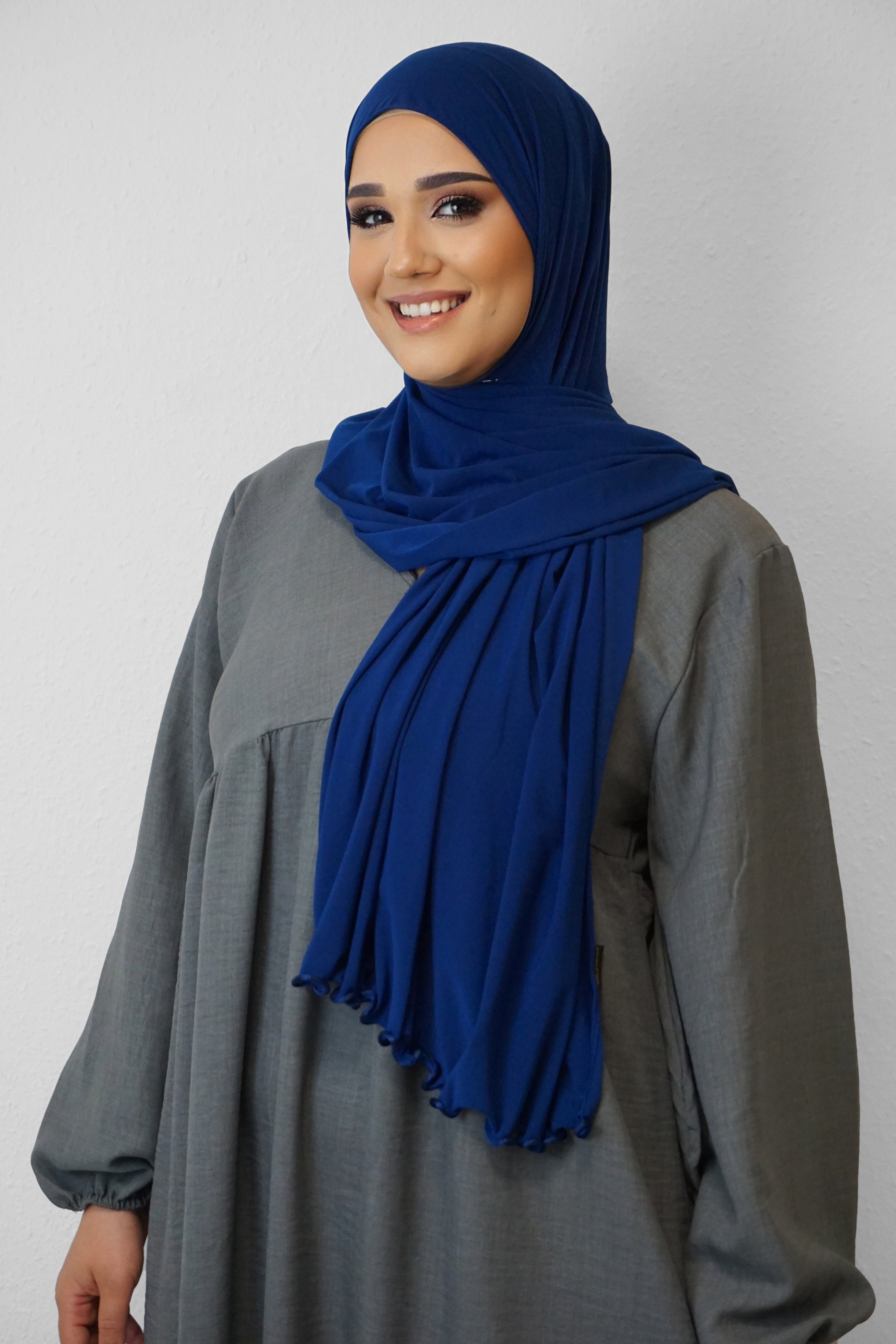 Premium Jersey Deluxe Wellenhijab Royalblau