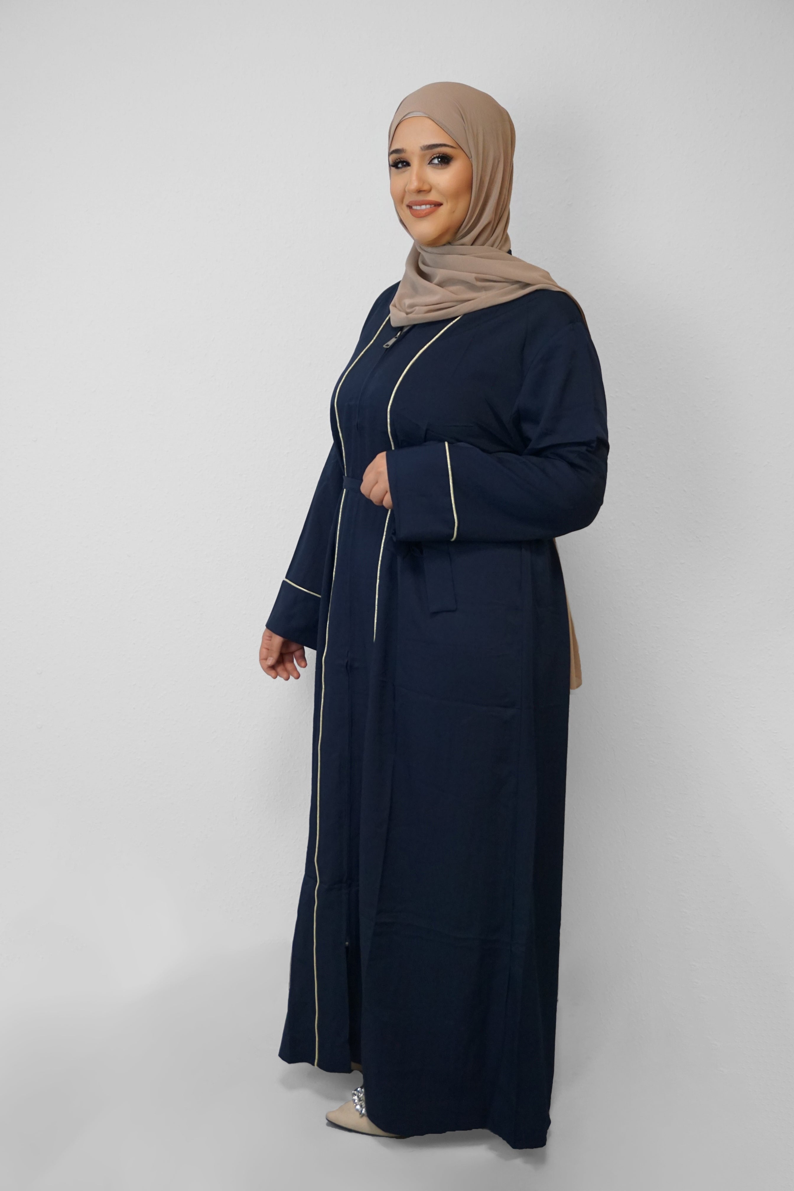 Abaya Namika mit Reisverschluss Royalblau