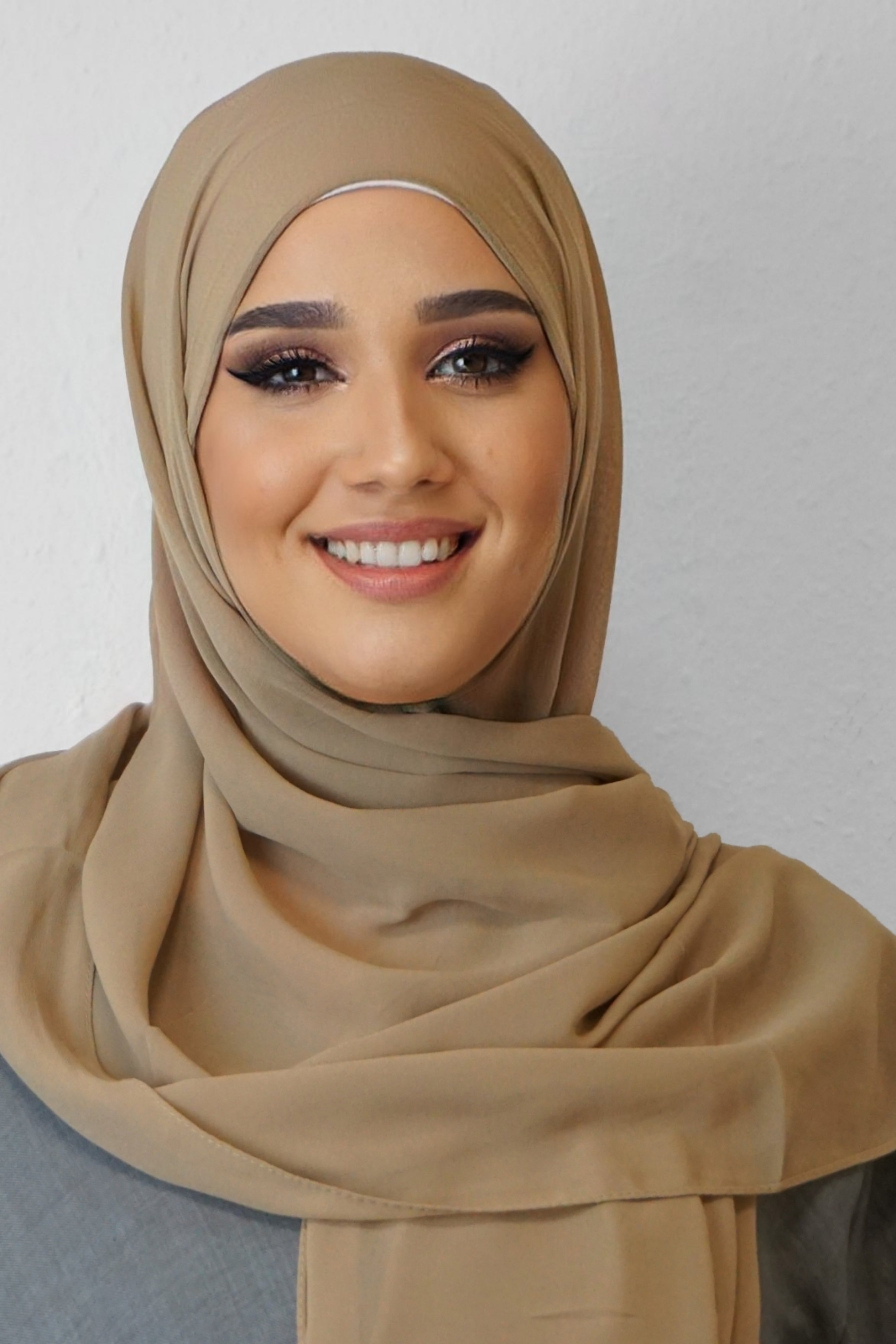 Chiffon Hijab Maira Schlammbraun 2