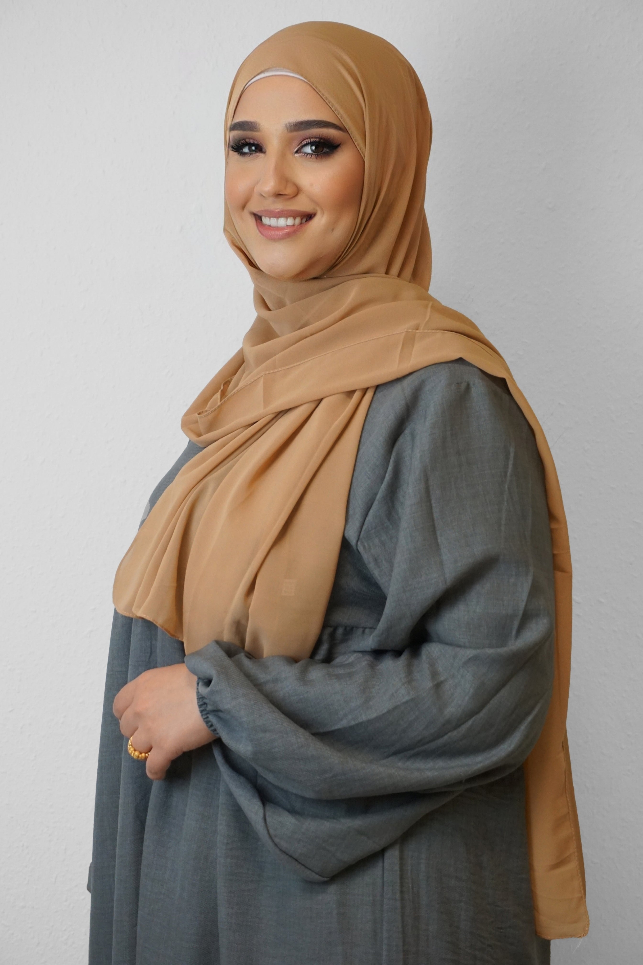 Chiffon Hijab Maira Schlammbraun