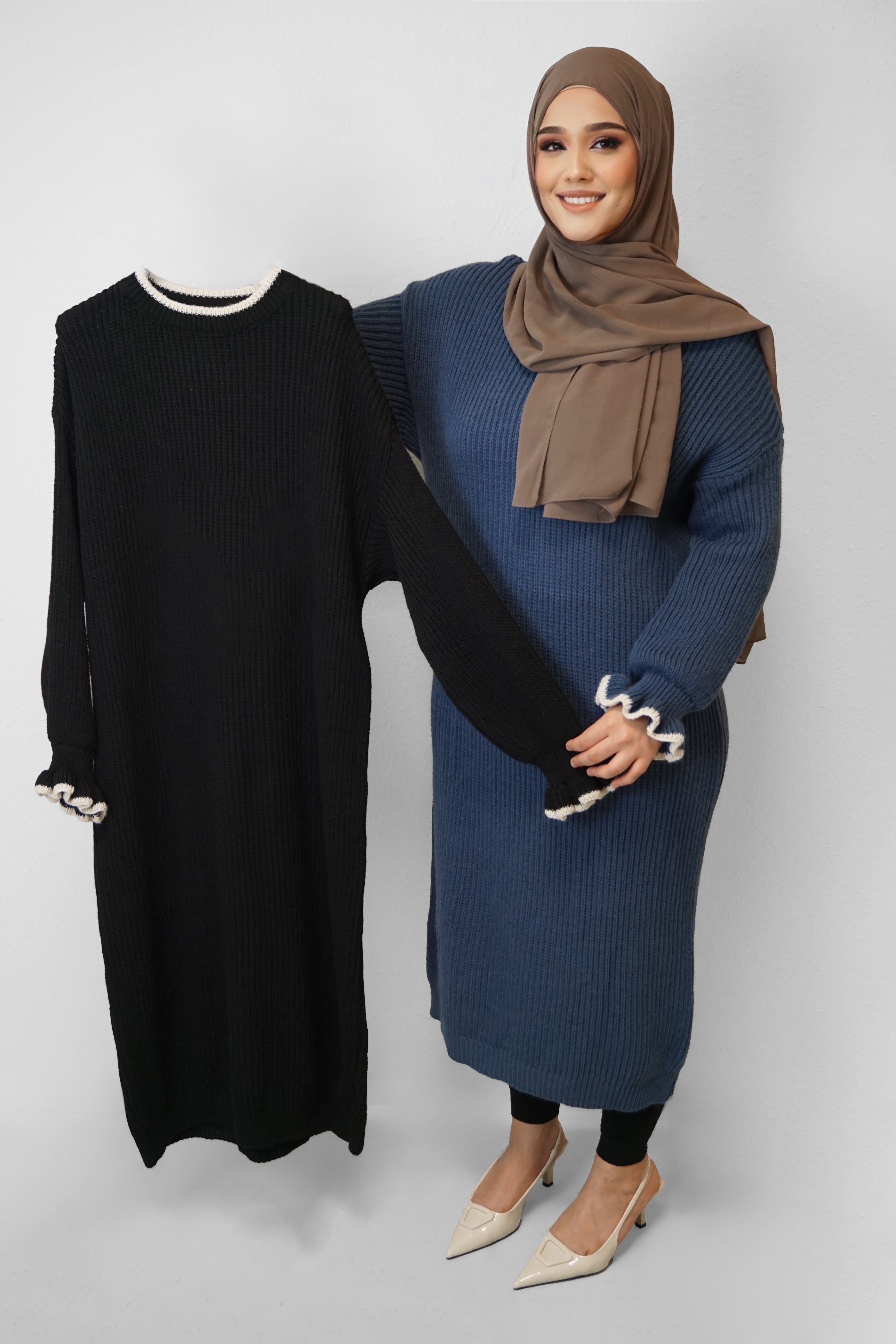 Strick-Kleid Jasmin Schwarz