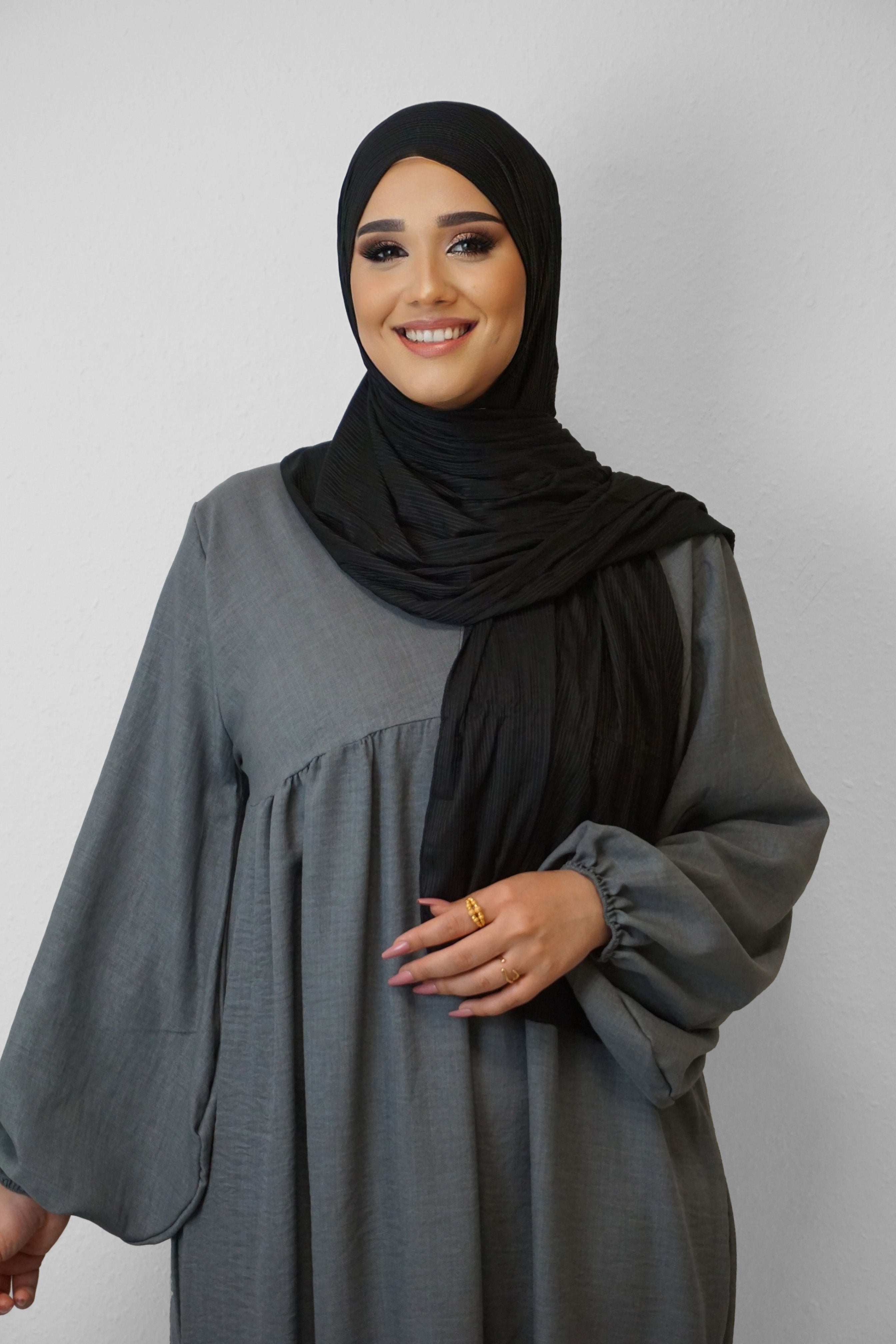 Jersey Ripped Fein Schwarz