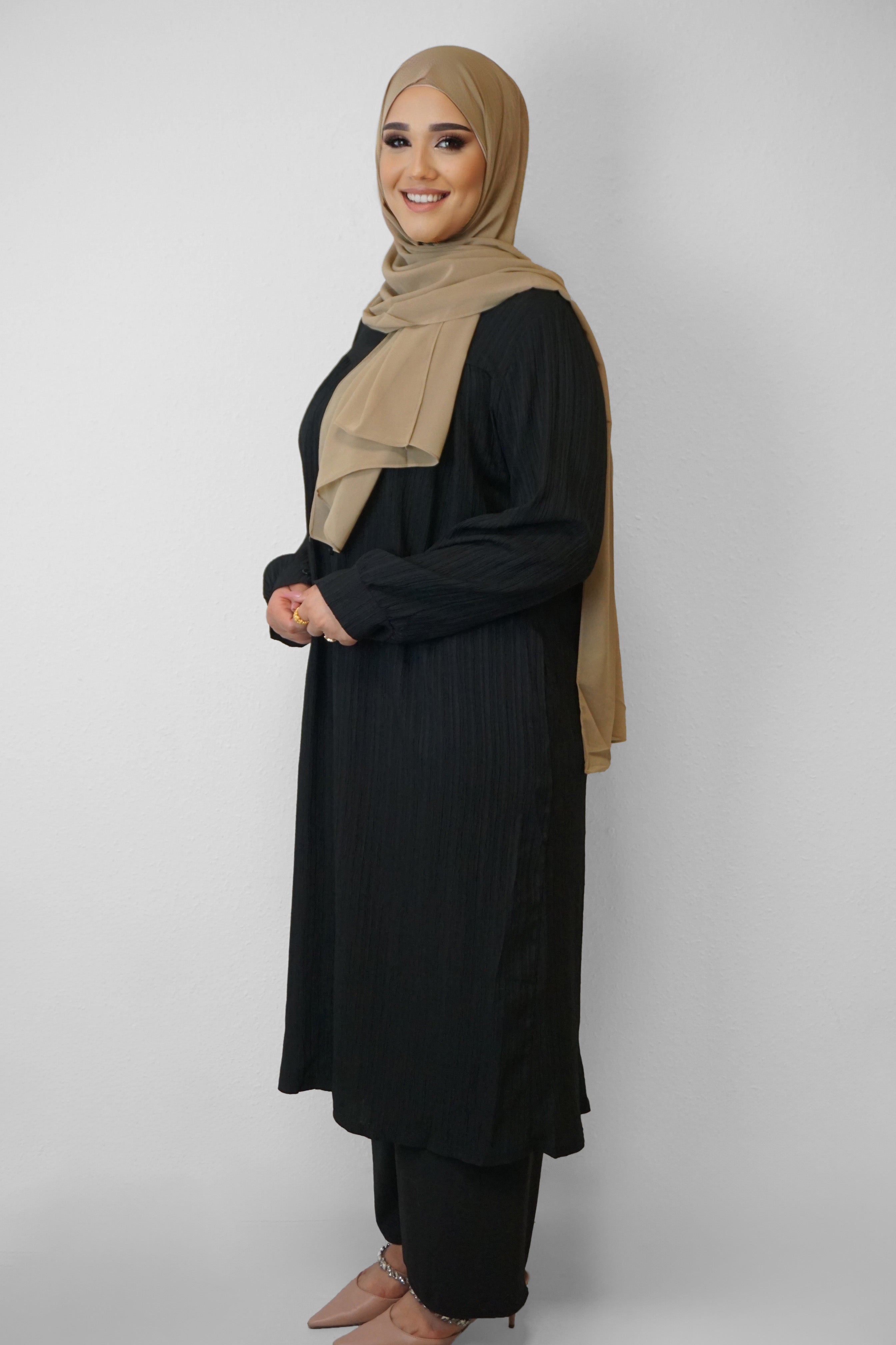 Tunika Selim mit Tasche Schwarz