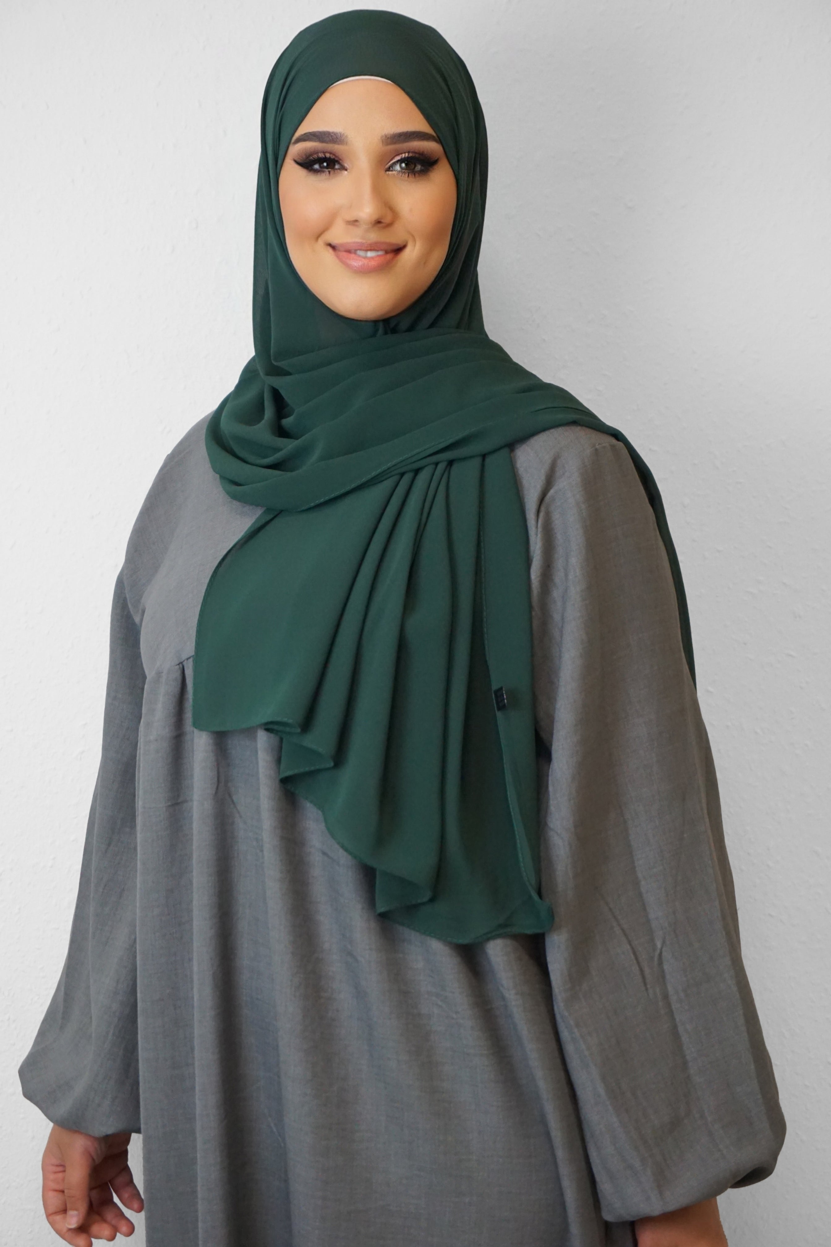 Chiffon Hijab Maira Smaragdgrün