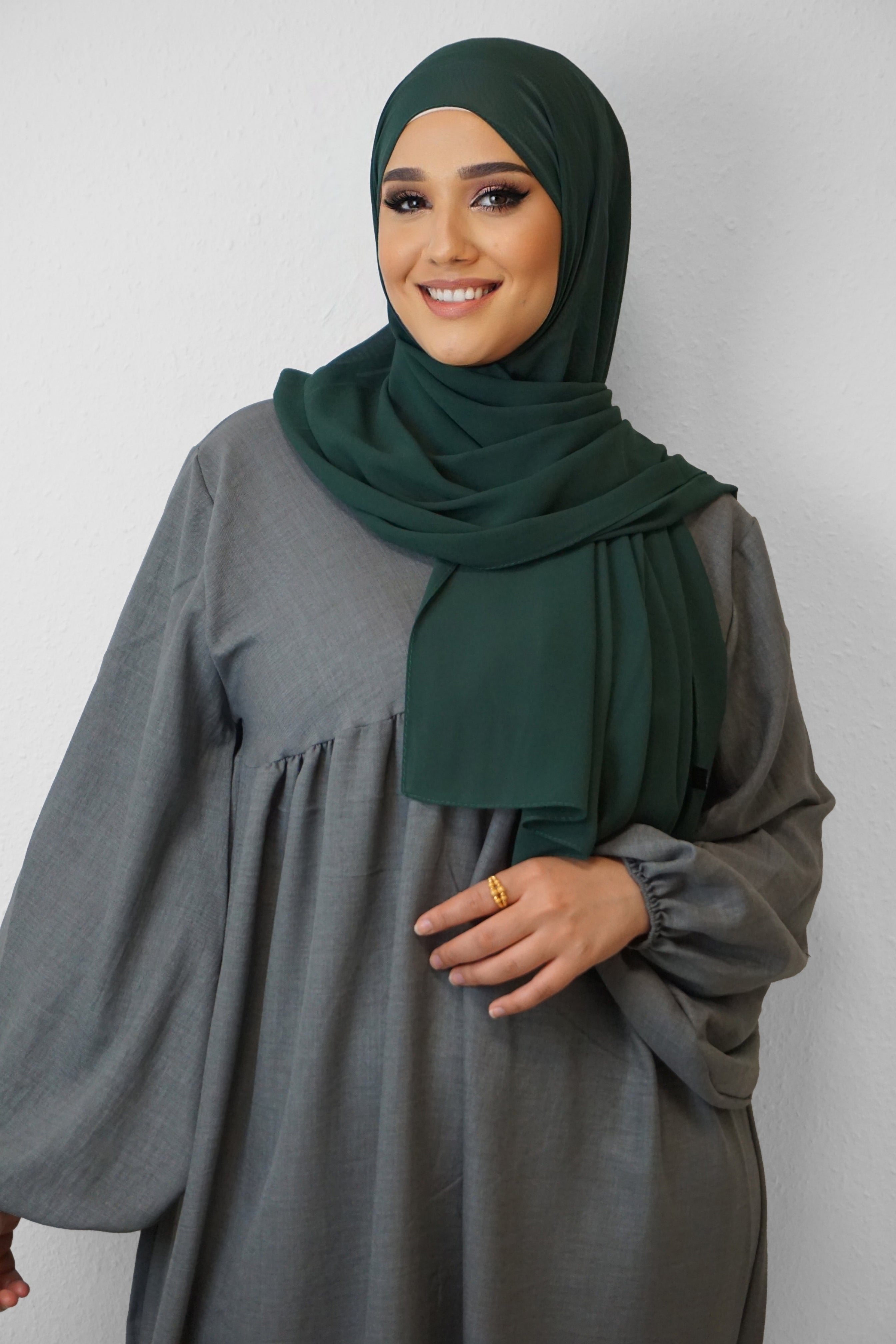 Chiffon Hijab Maira Smaragdgrün