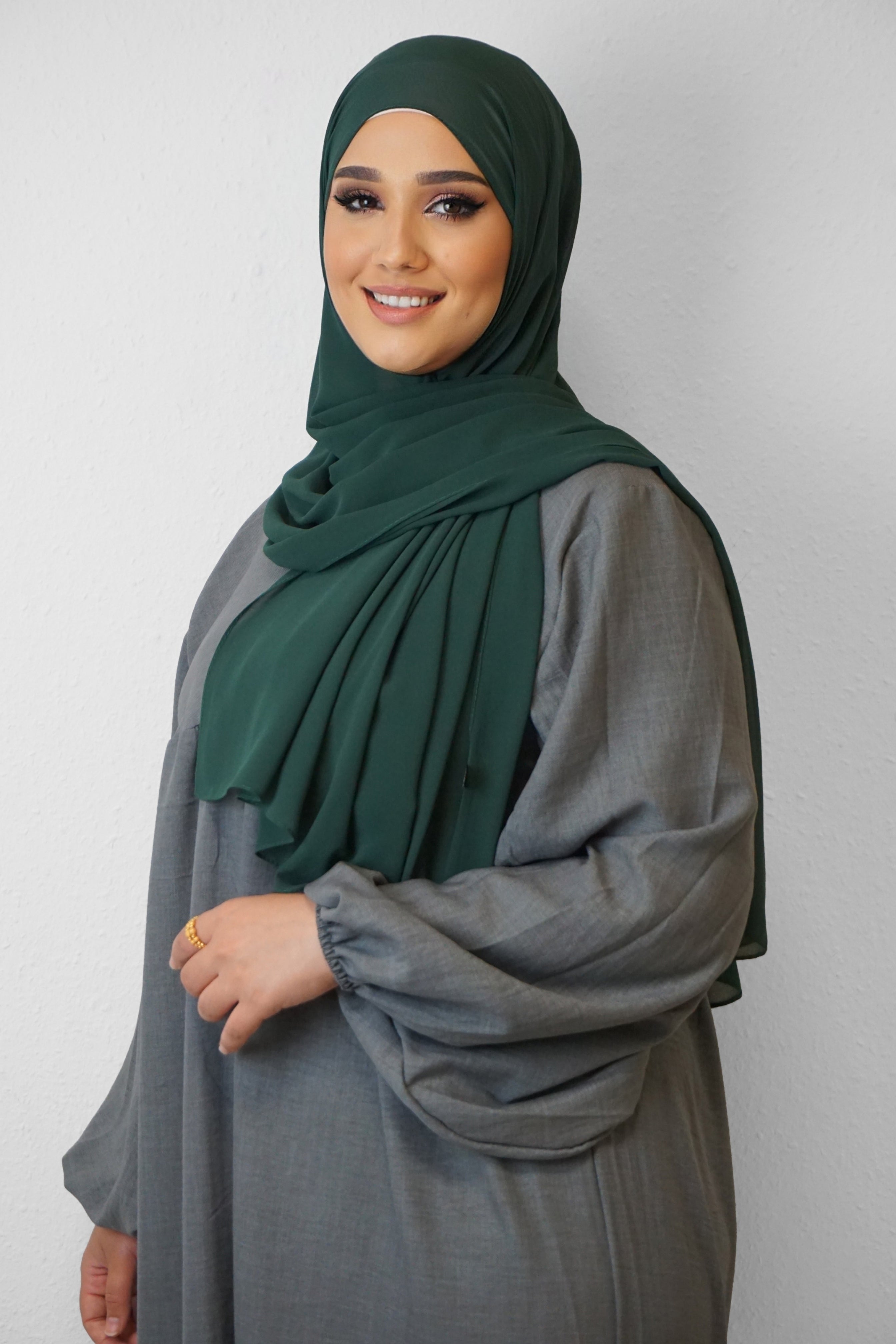 Chiffon Hijab Maira Smaragdgrün
