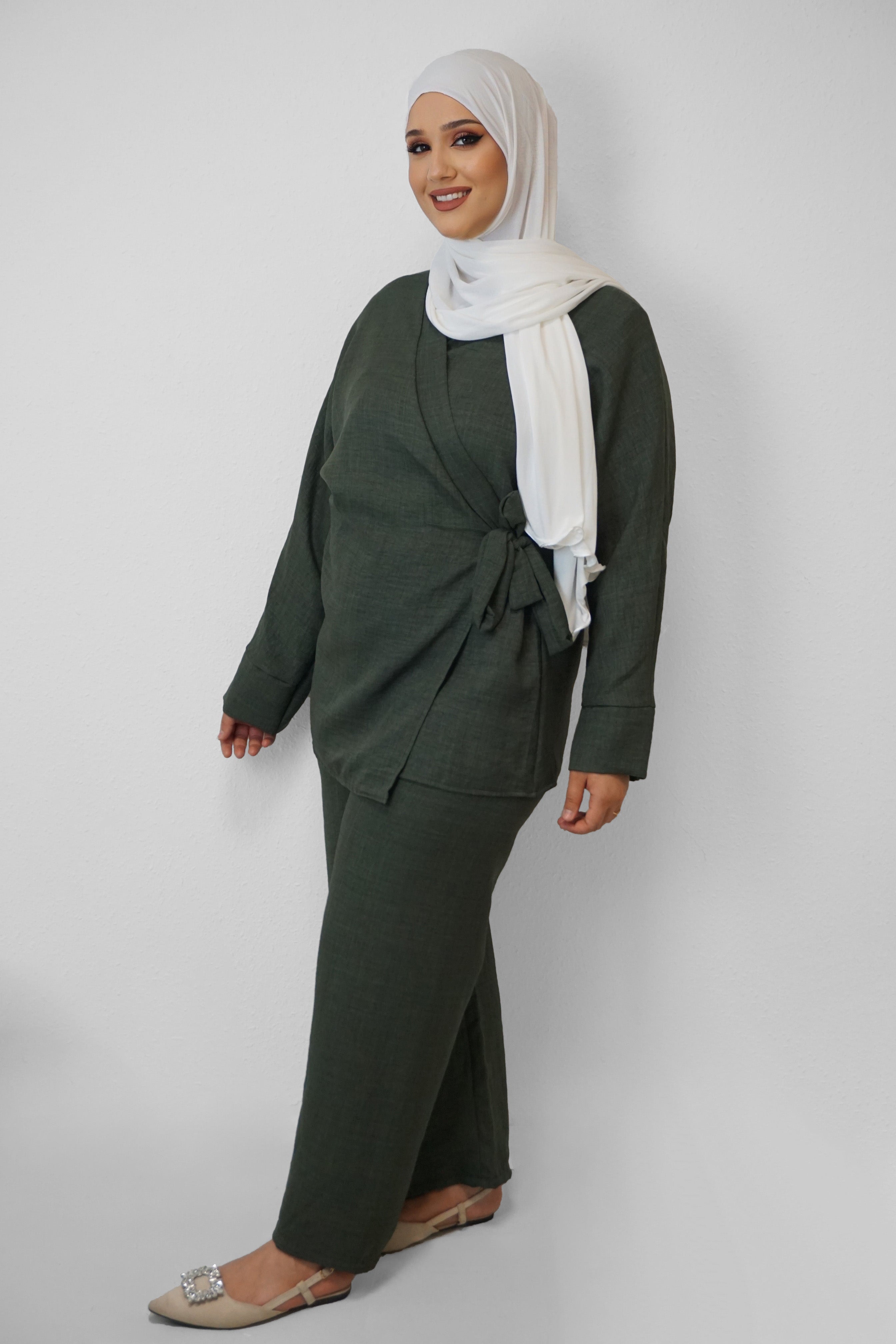 Zwei-Teiler Hose Ceyda Smaragdgrün