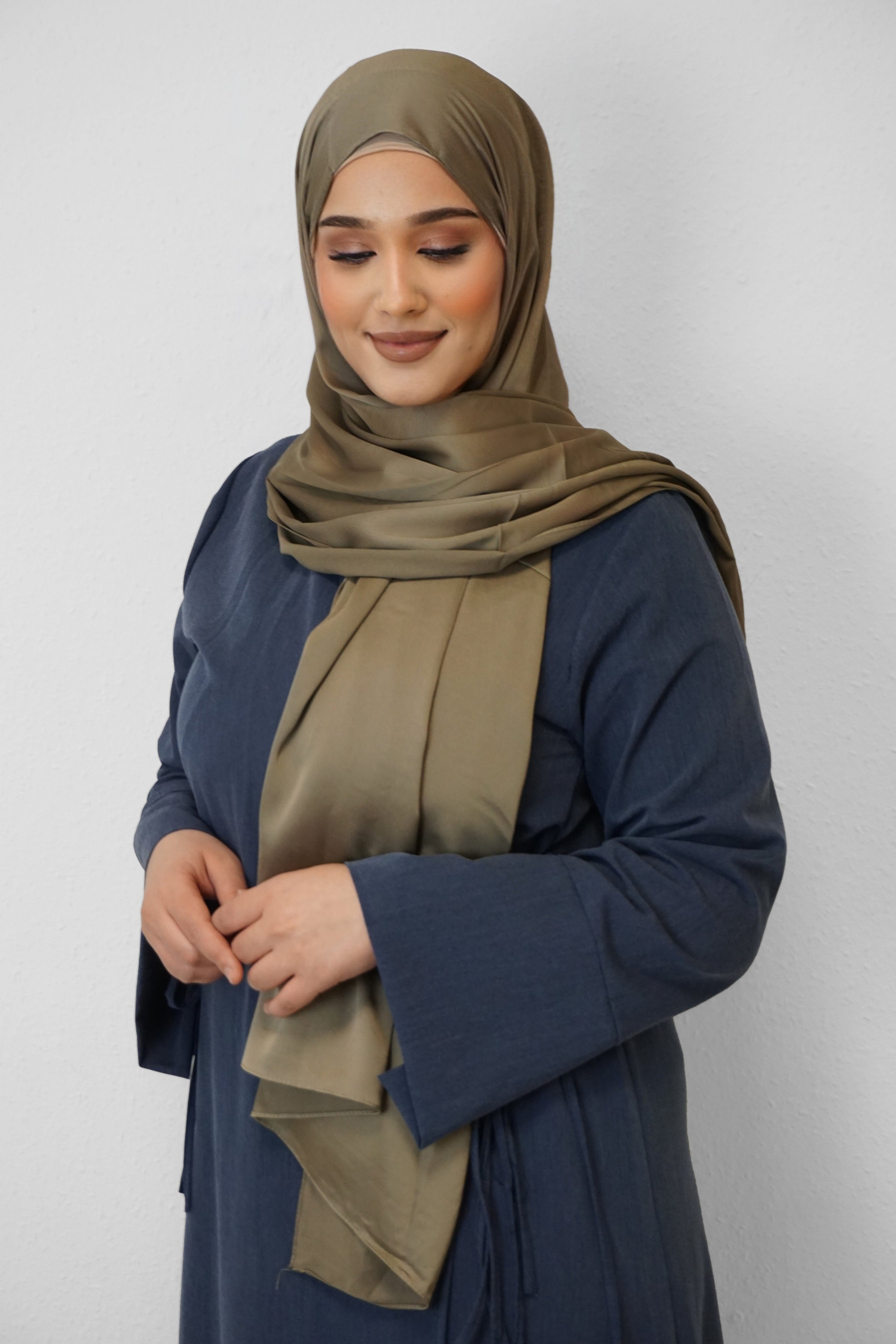 Satin Classic Hijab Taupe