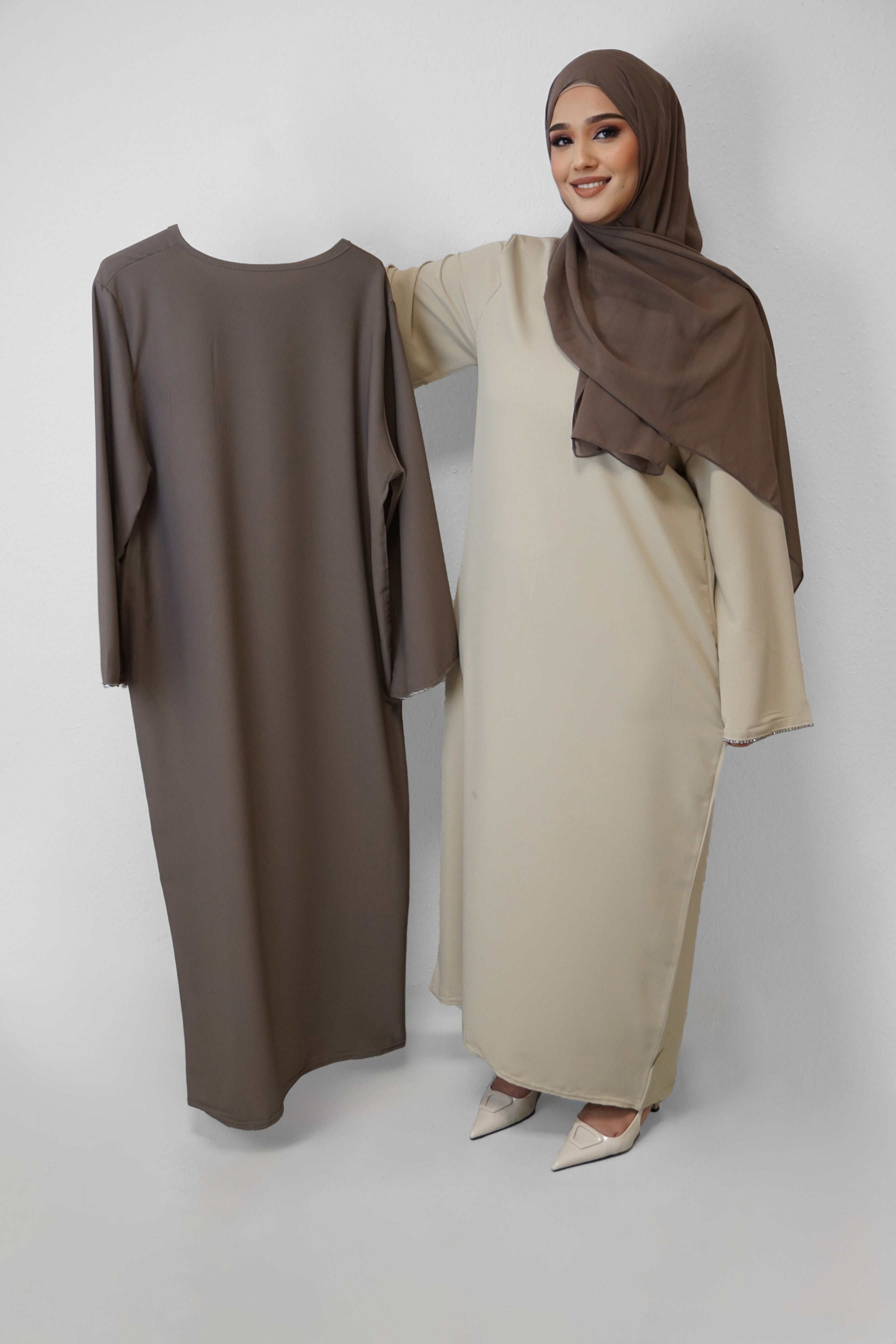 Abaya Zarka Taupe