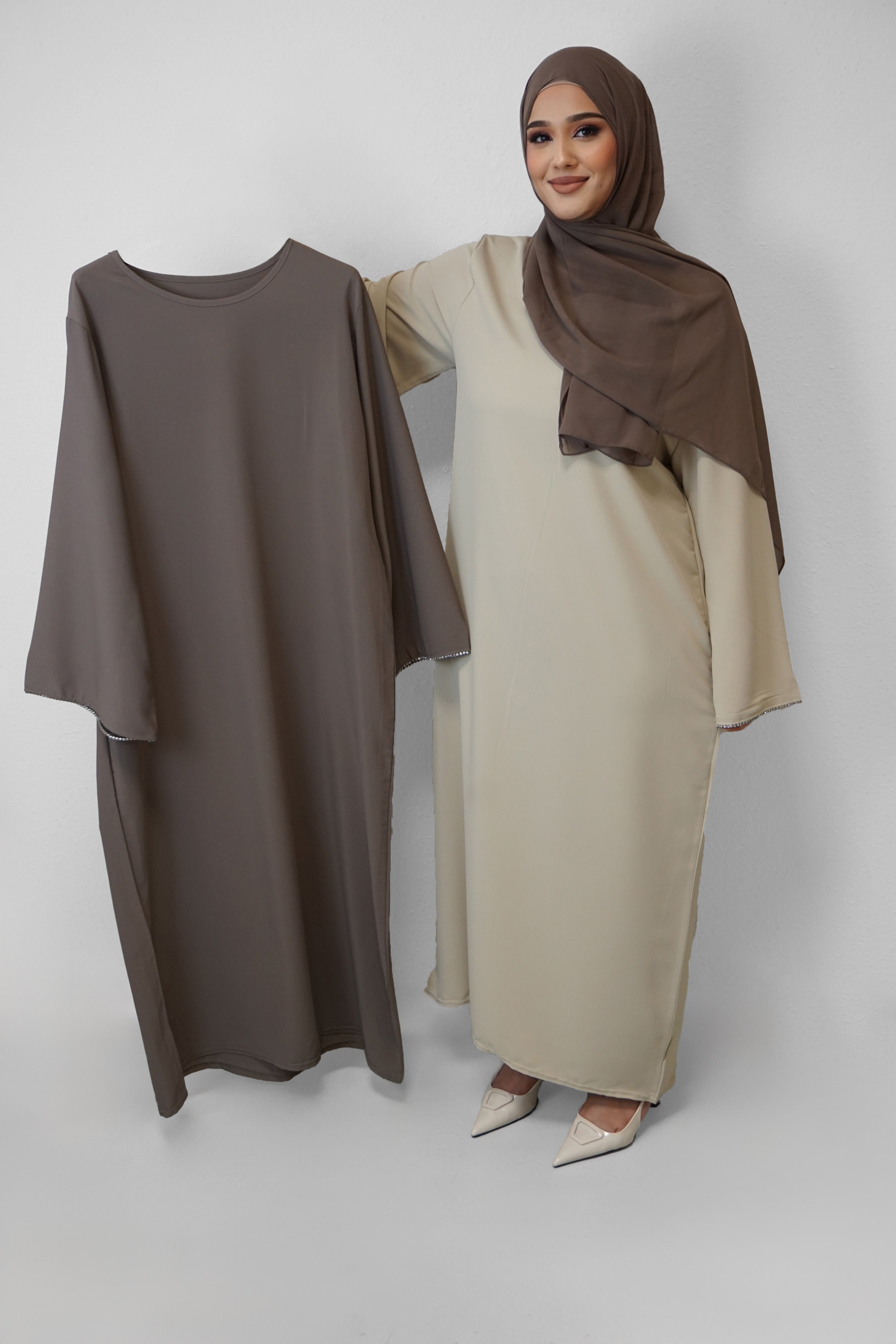Abaya Zarka Taupe