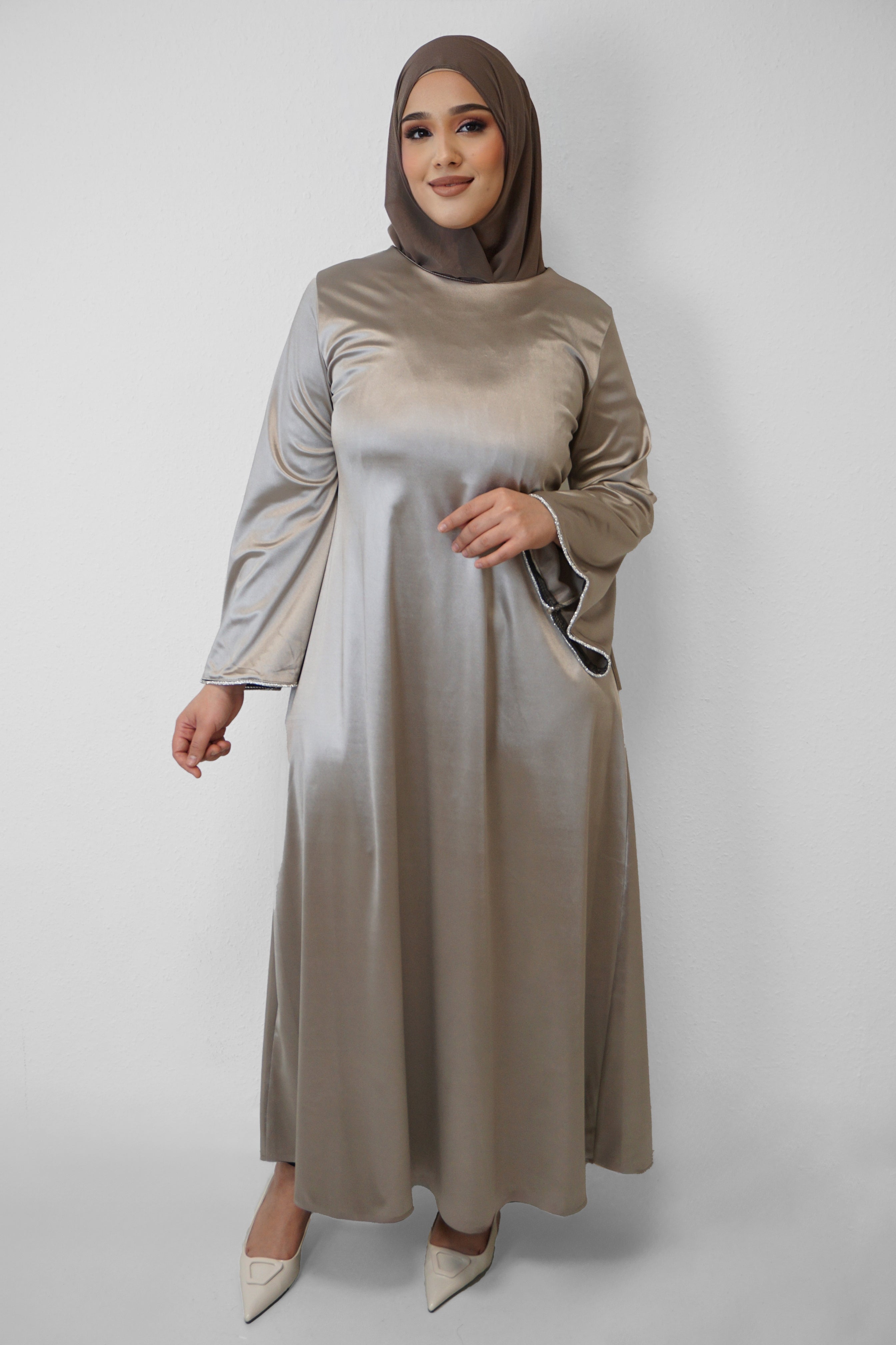 Abaya Salia Taupe