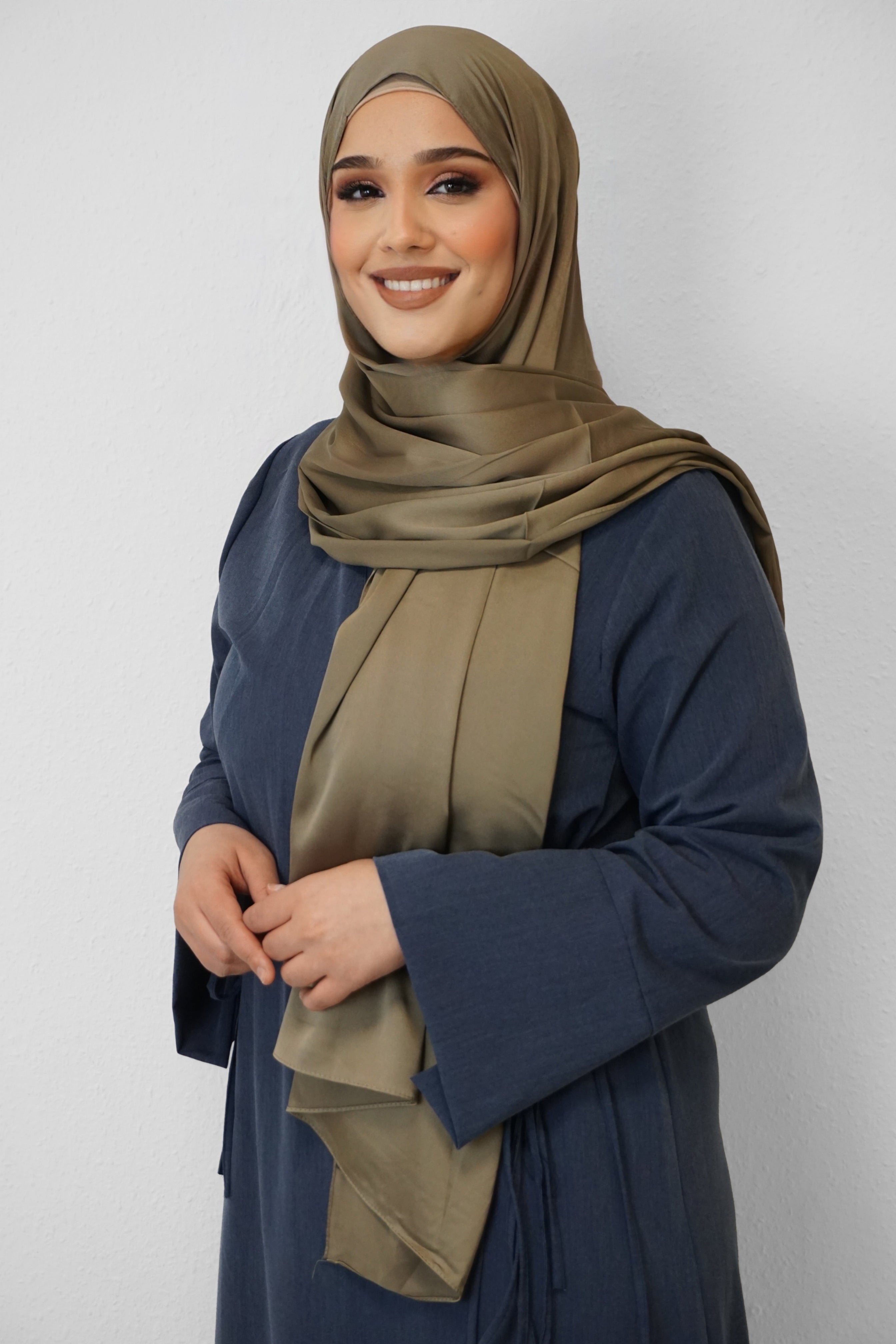 Satin Classic Hijab Taupe