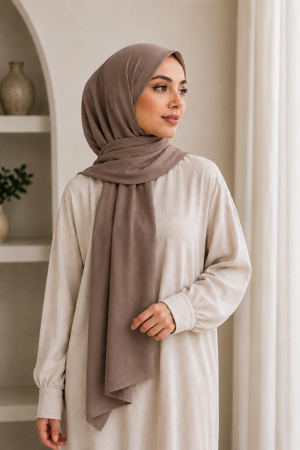 Modal Hijab Taupe