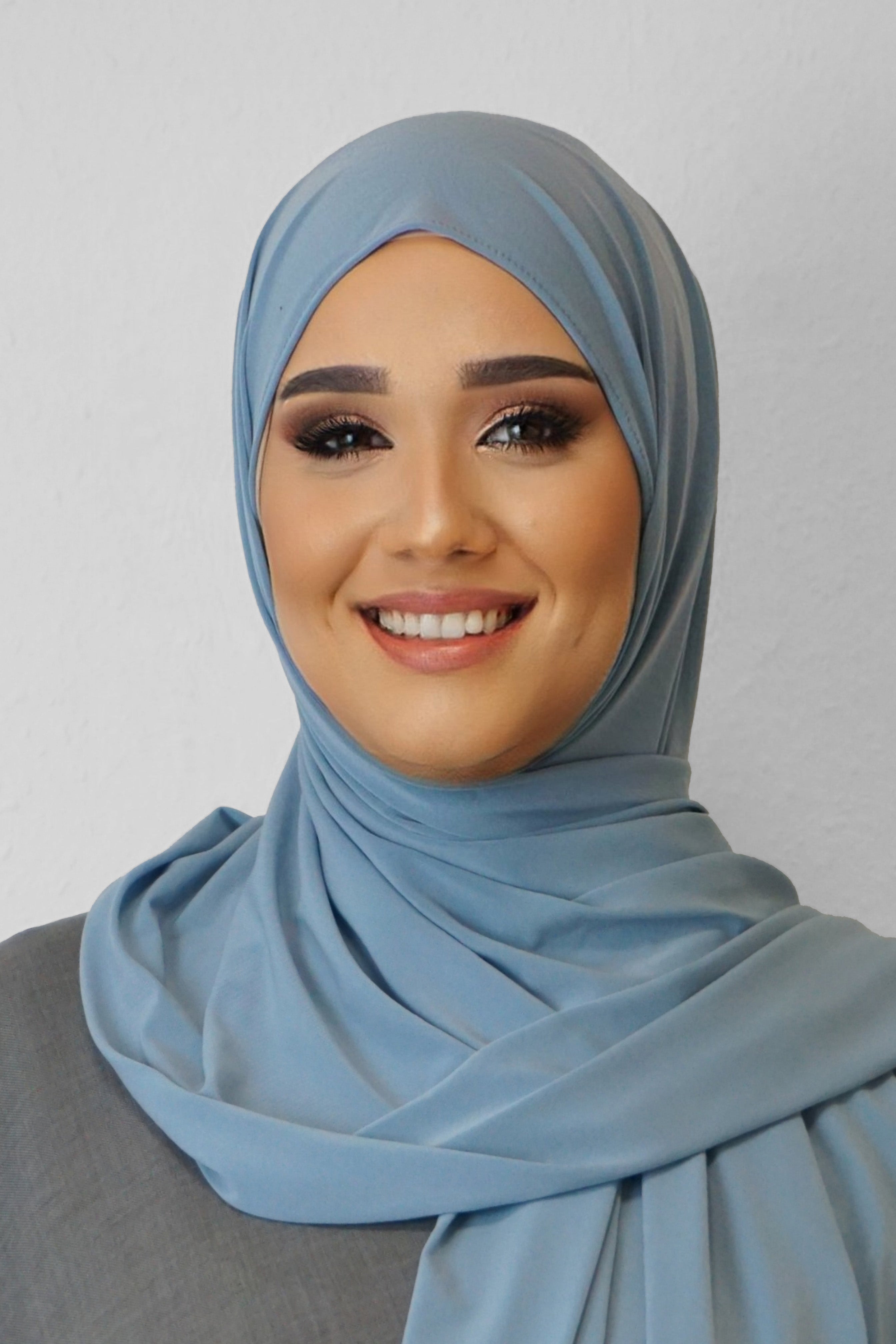 Premium Jersey Deluxe Wellenhijab Türkisblau