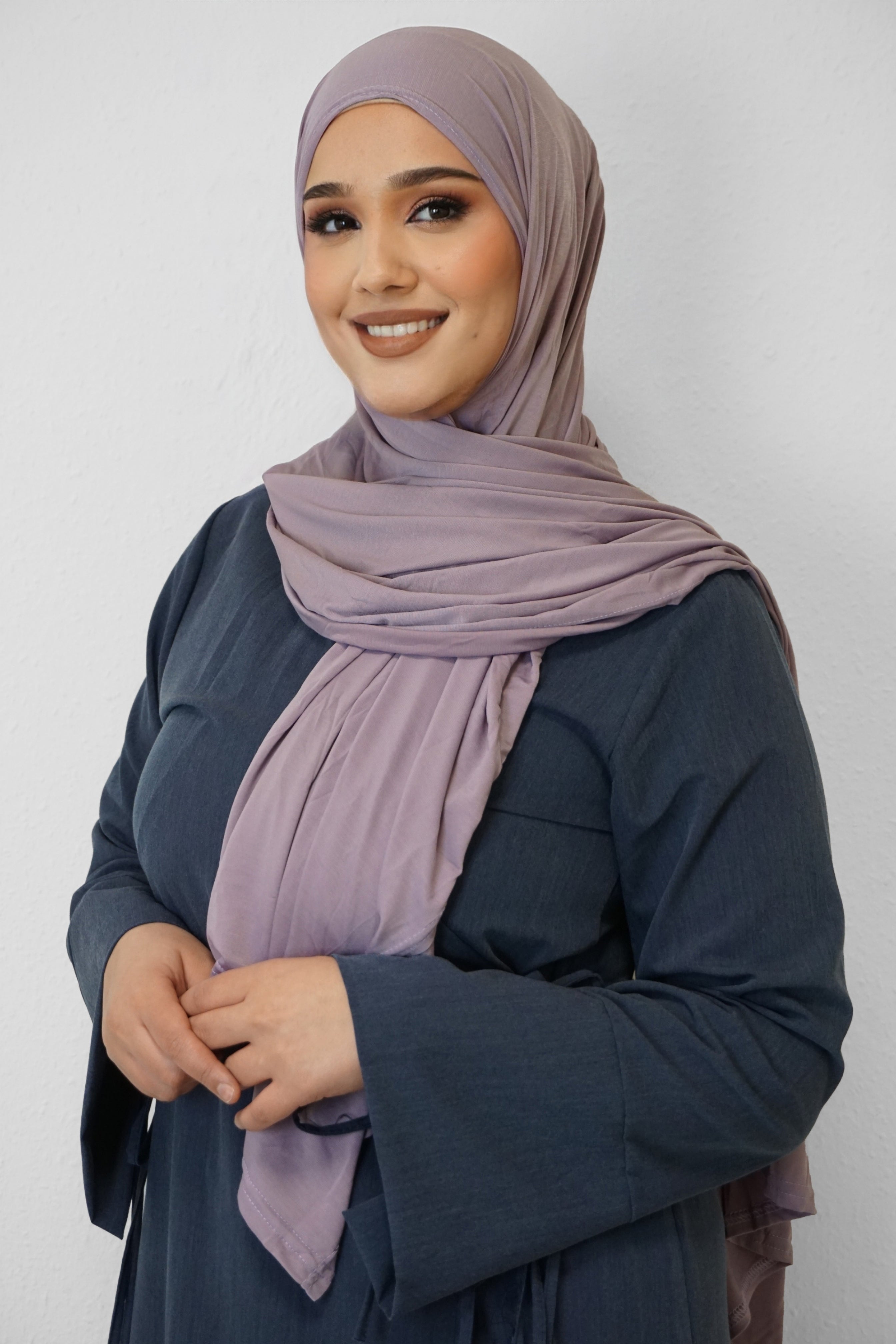 Premium Jersey Hijab Violett