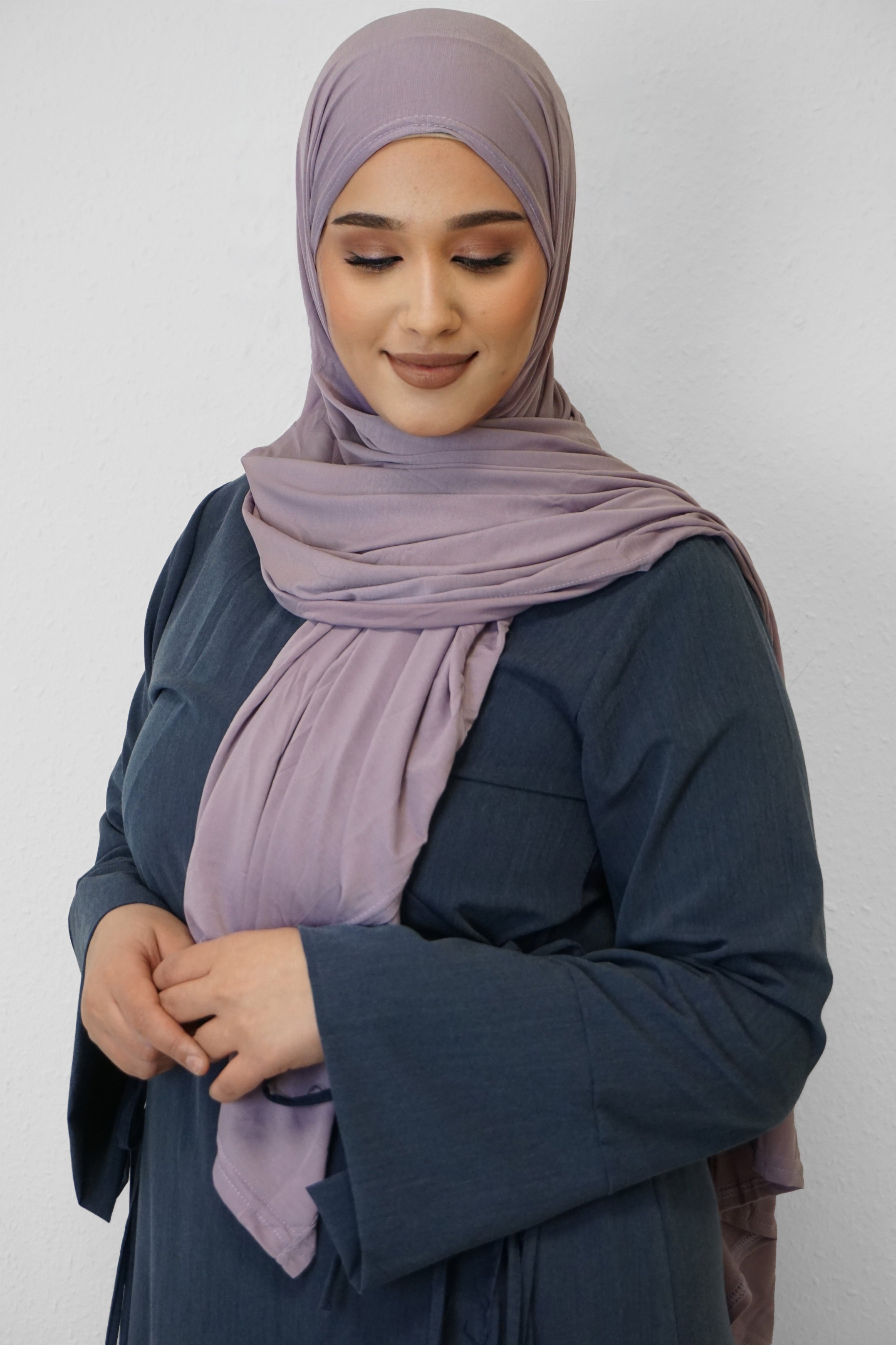 Premium Jersey Hijab Violett