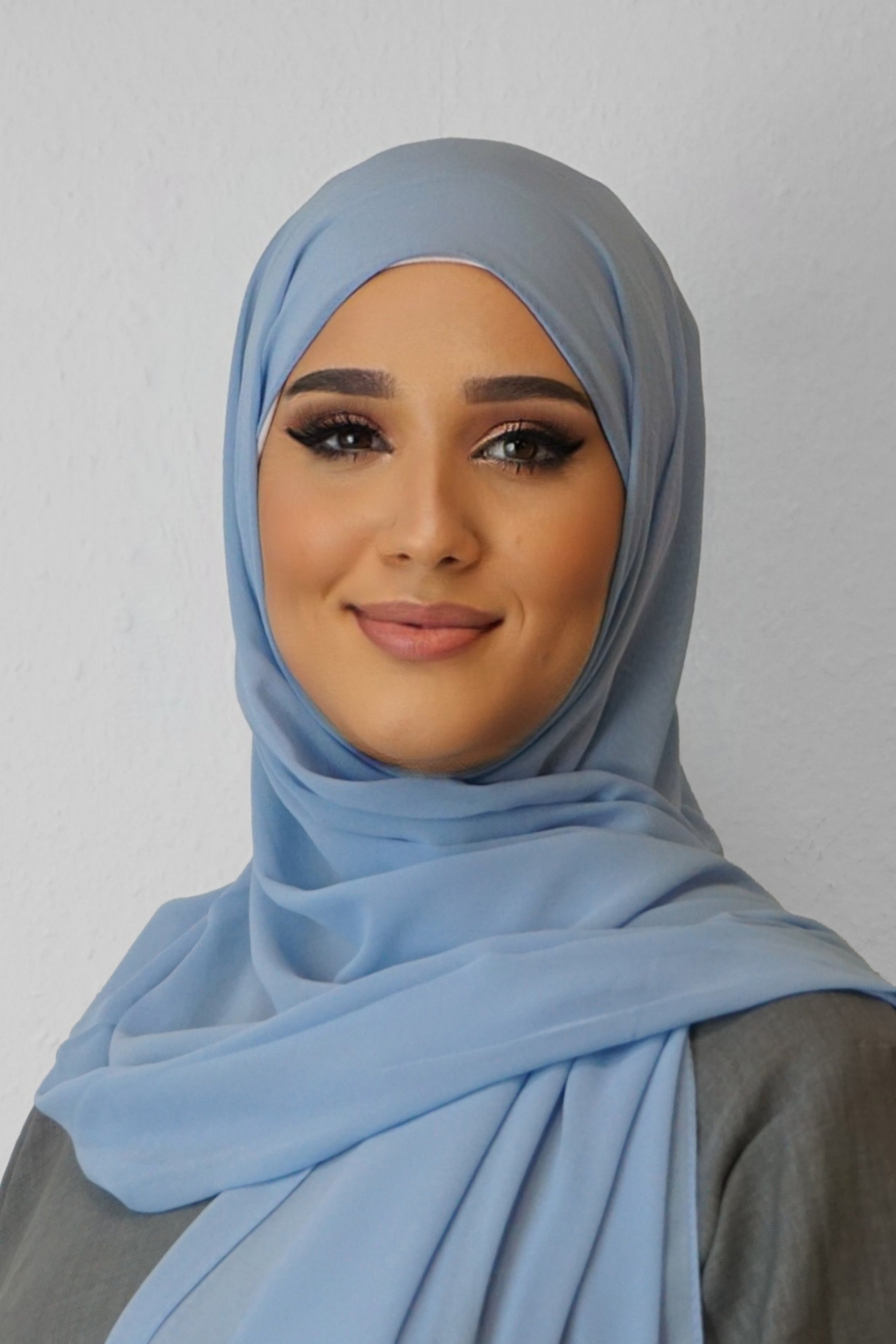 Chiffon Hijab Maira Wasserblau
