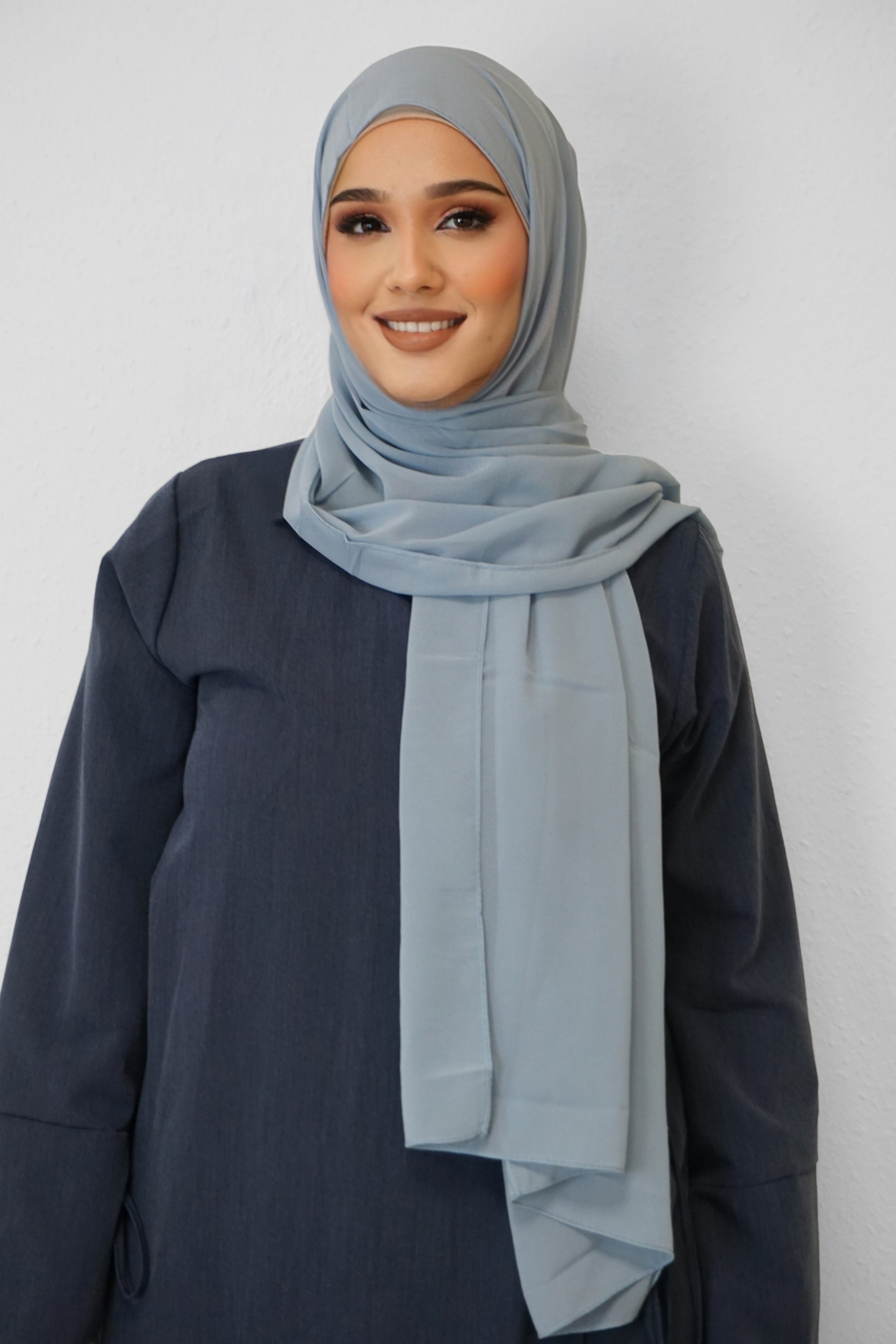 Chiffon Hijab Maira Wasserblau 2