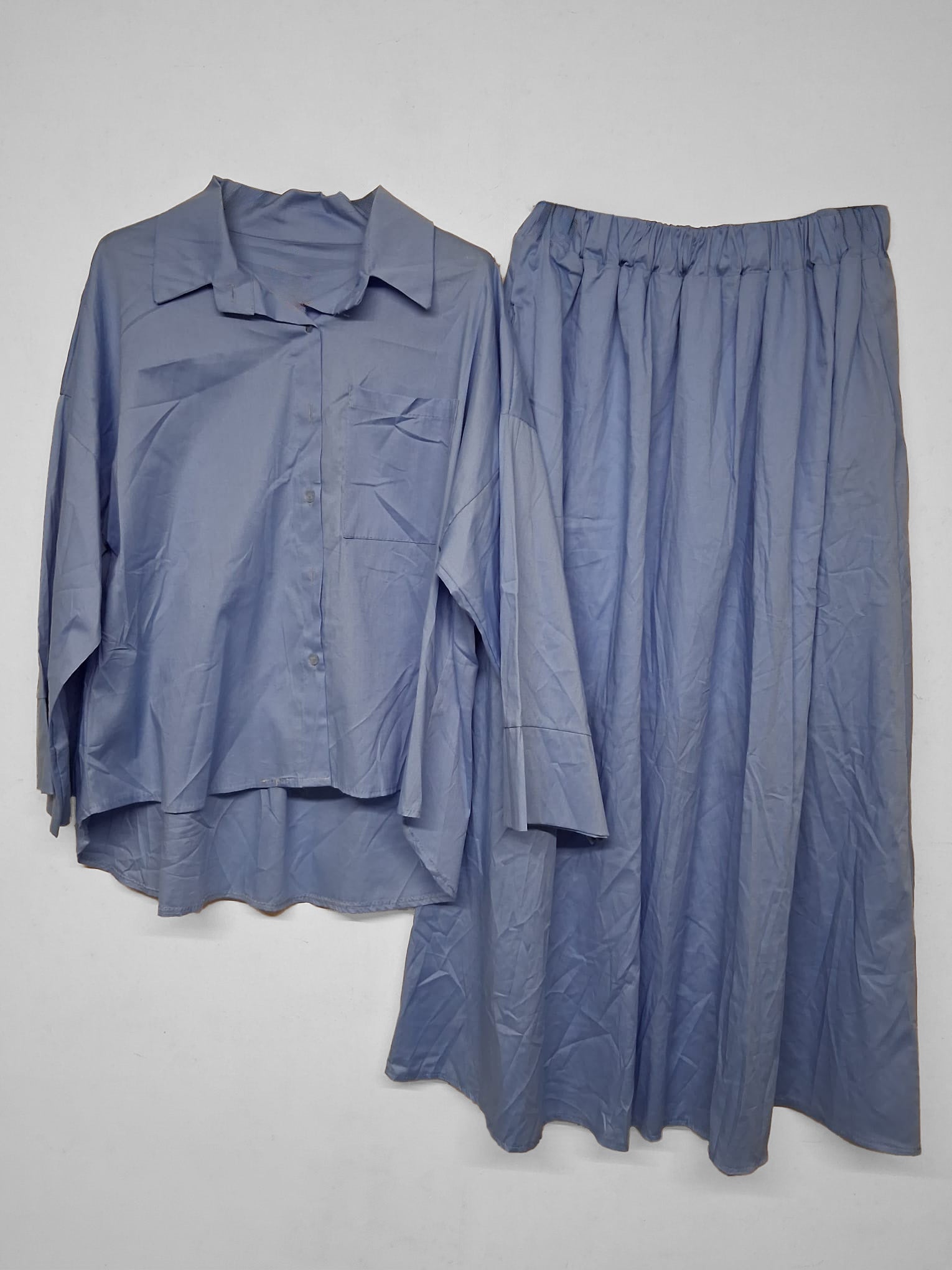 Zweiteiler Rock Zuri Jeansblau