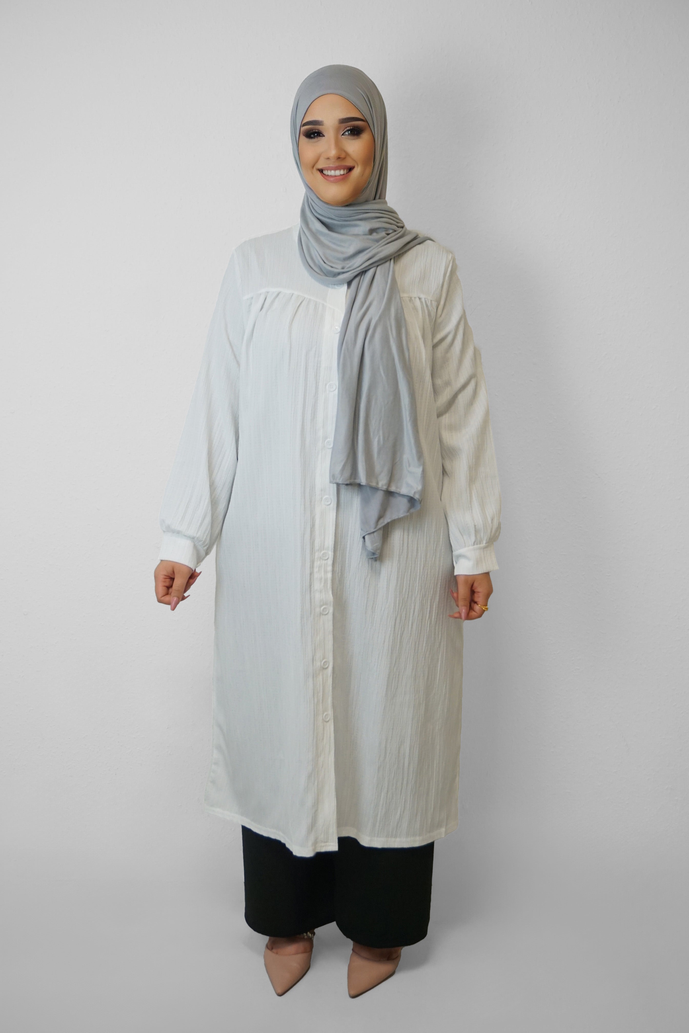 Tunika Selim mit Tasche Weiß