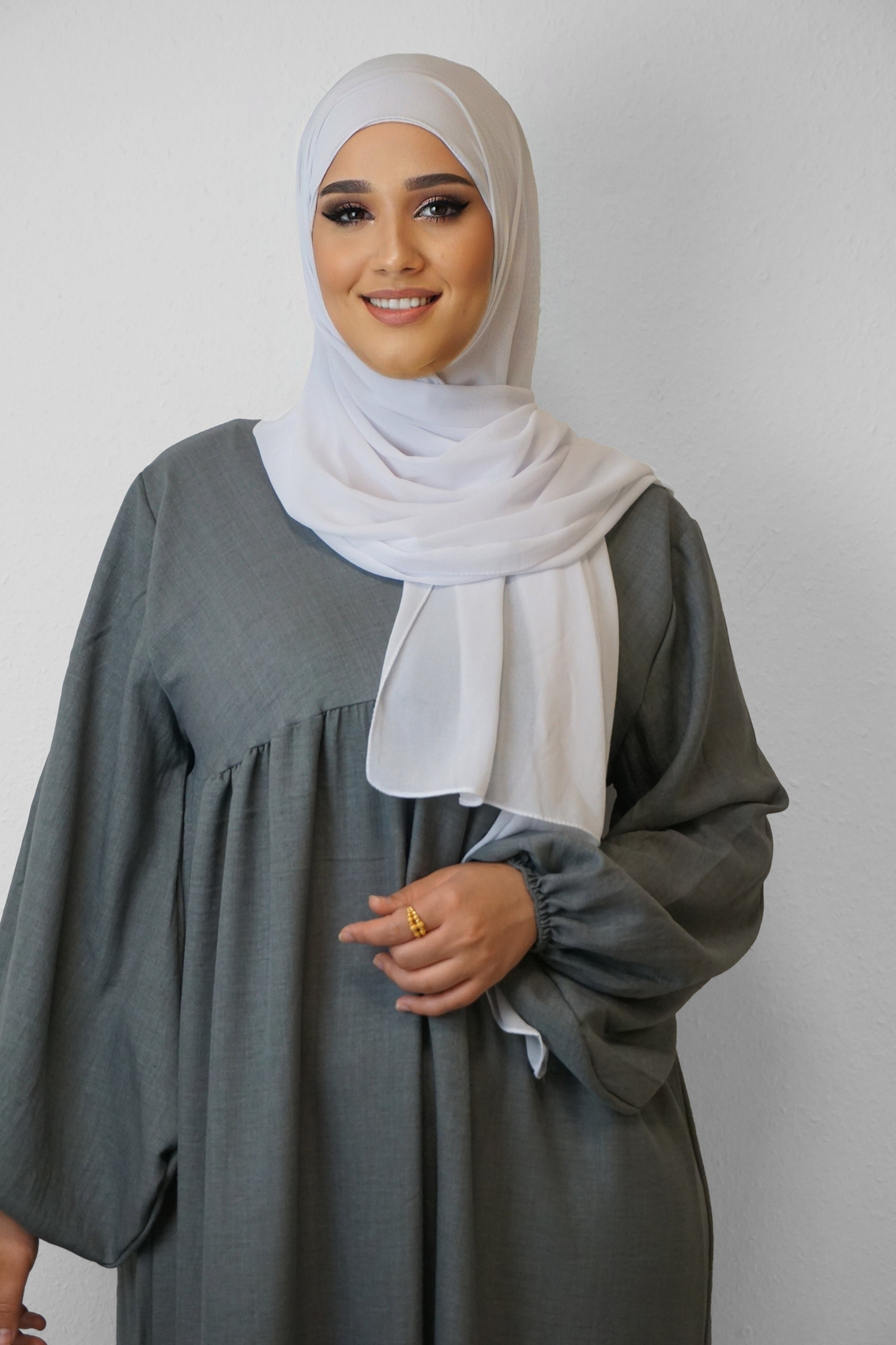 Chiffon Hijab Maira Weiß
