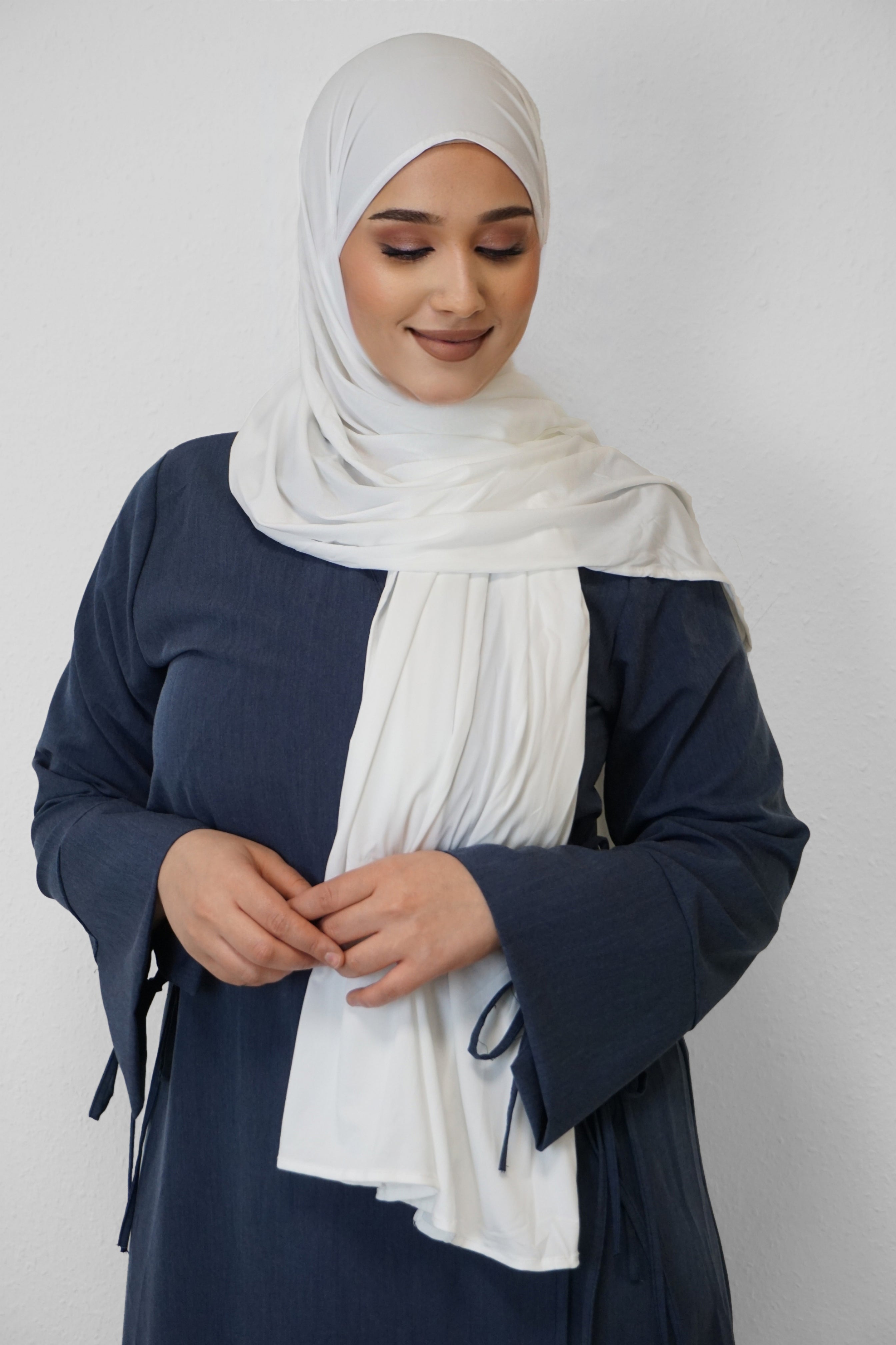 Premium Jersey Deluxe Hijab Weiss