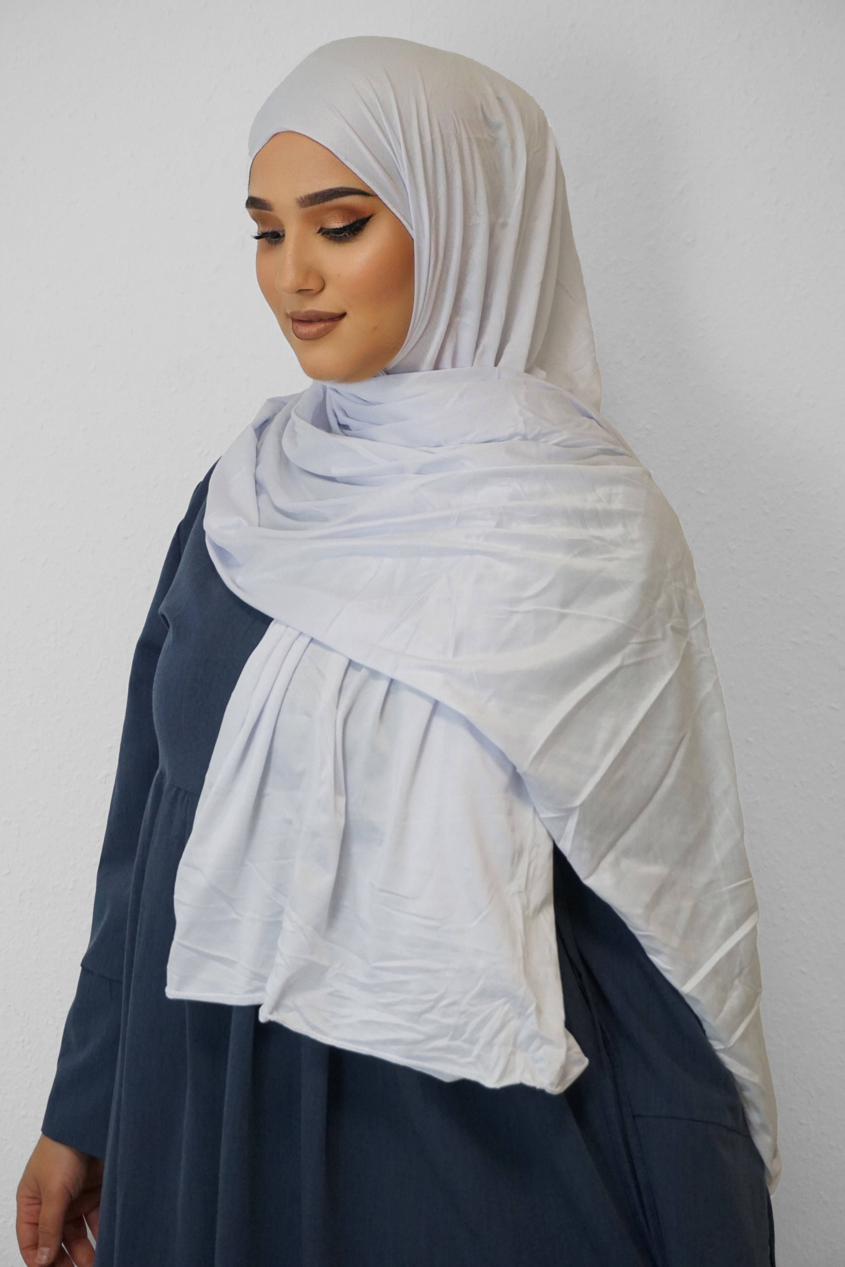 Jersey XL Hijab Weiss