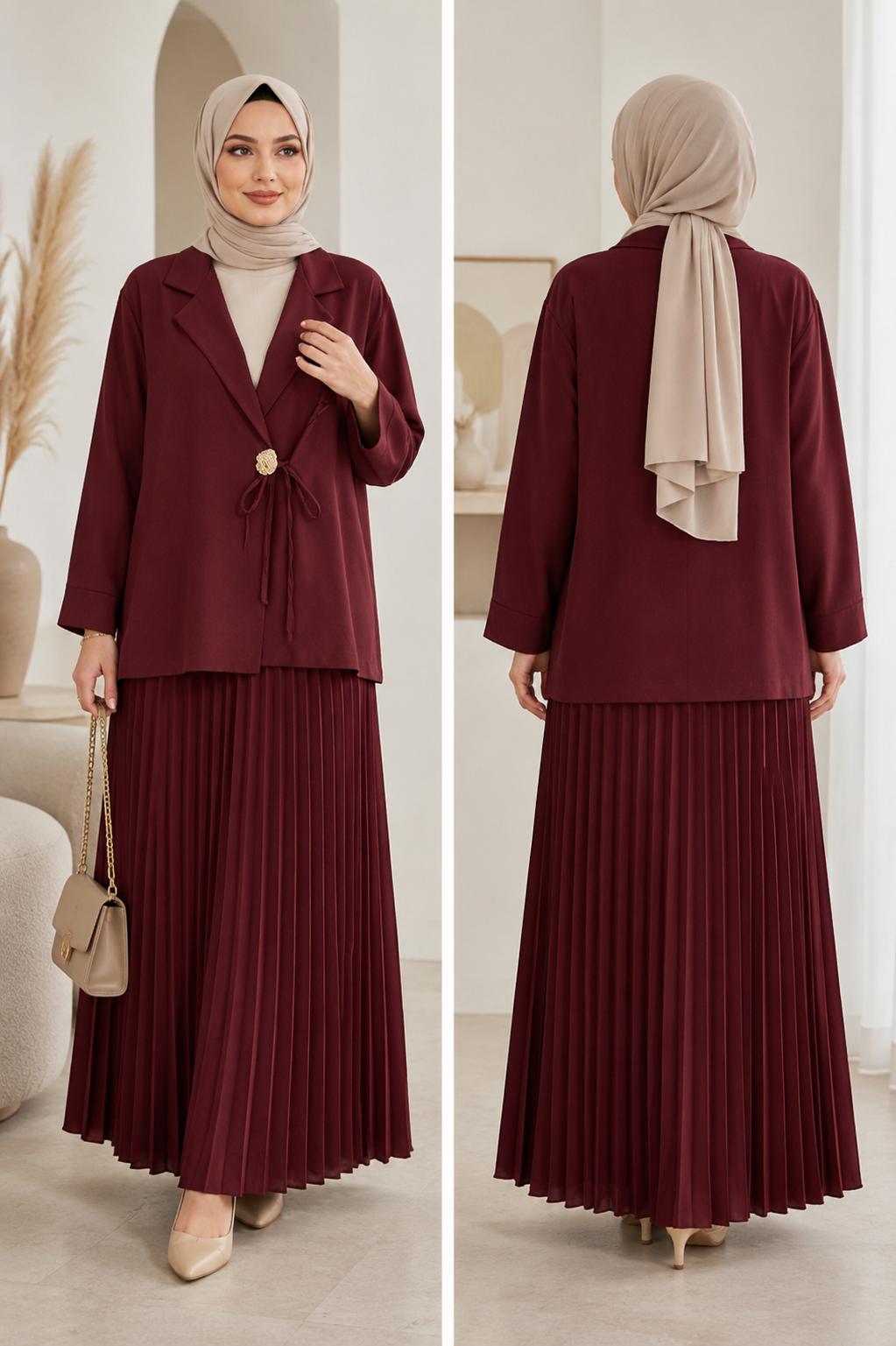 Zwei-Teiler Rock Galadriel Bordeaux
