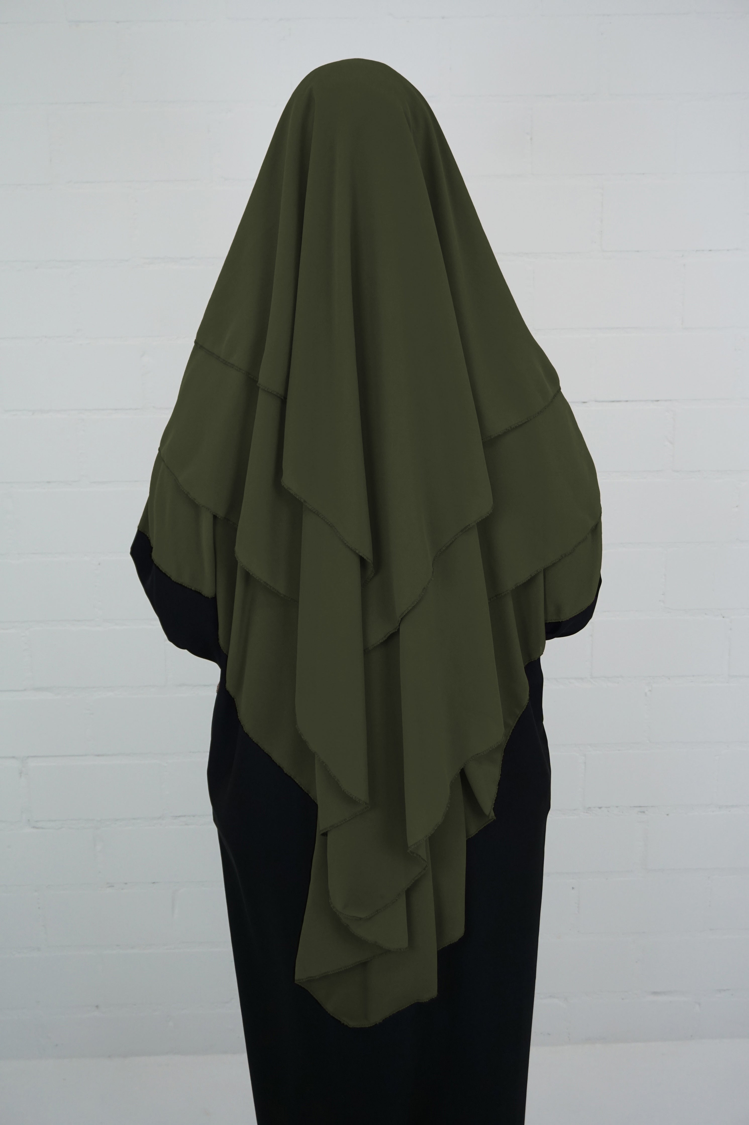 Khimar 3-lagig Moosgrün