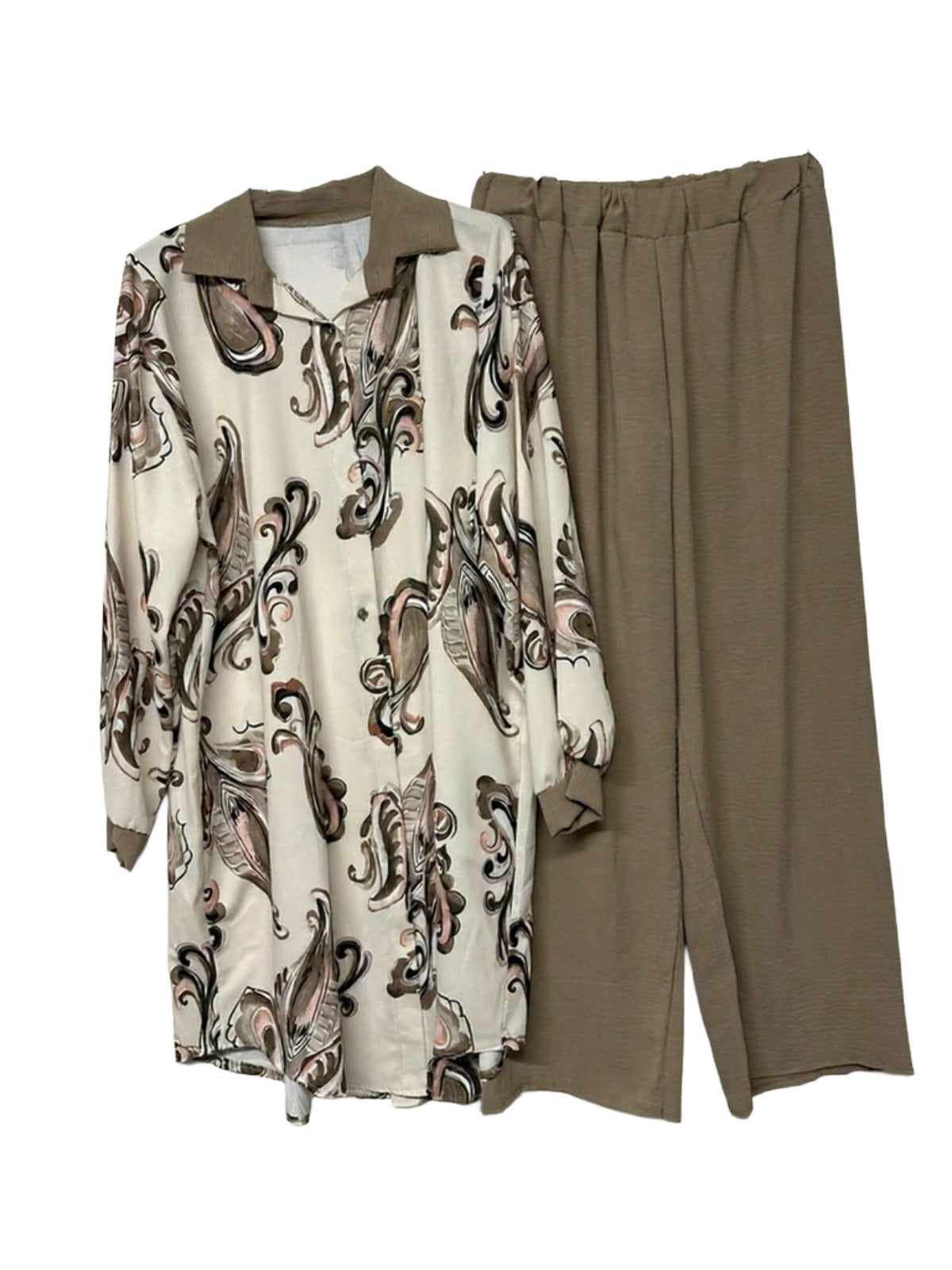 Zwei-Teiler Hose Finduilas Taupe