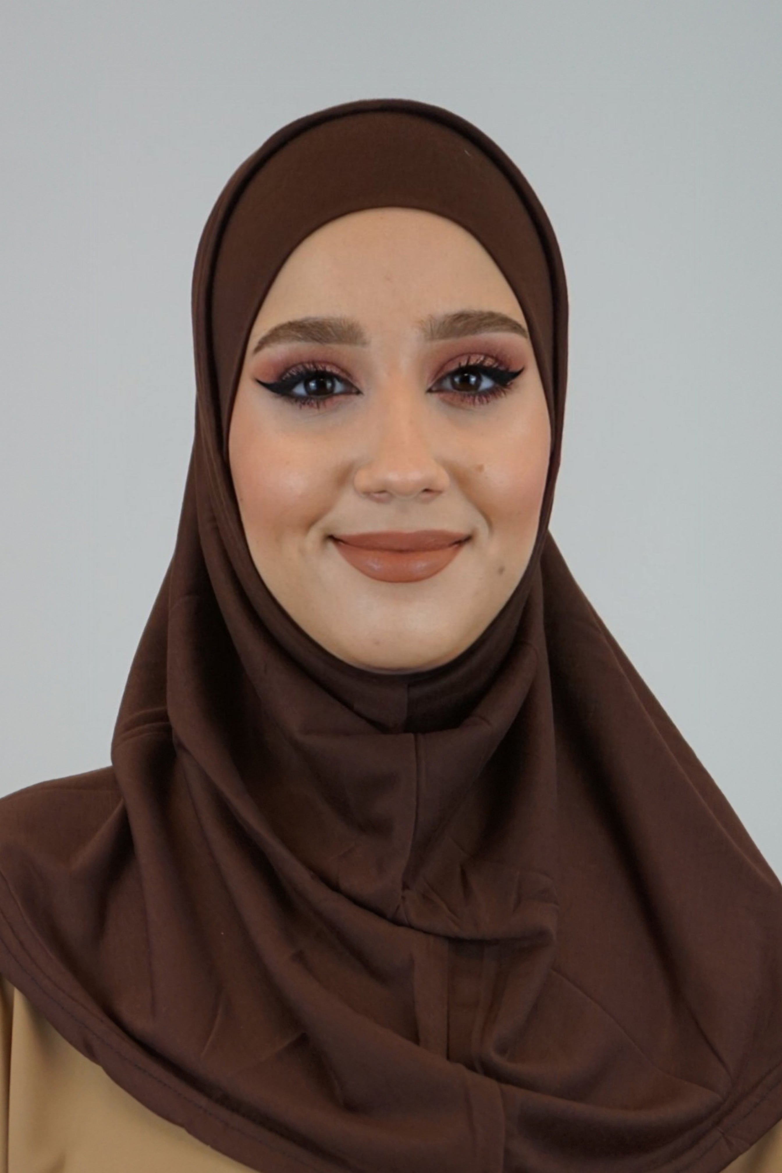 Jersey FertigHijab Zwei-Teiler Rostbraun