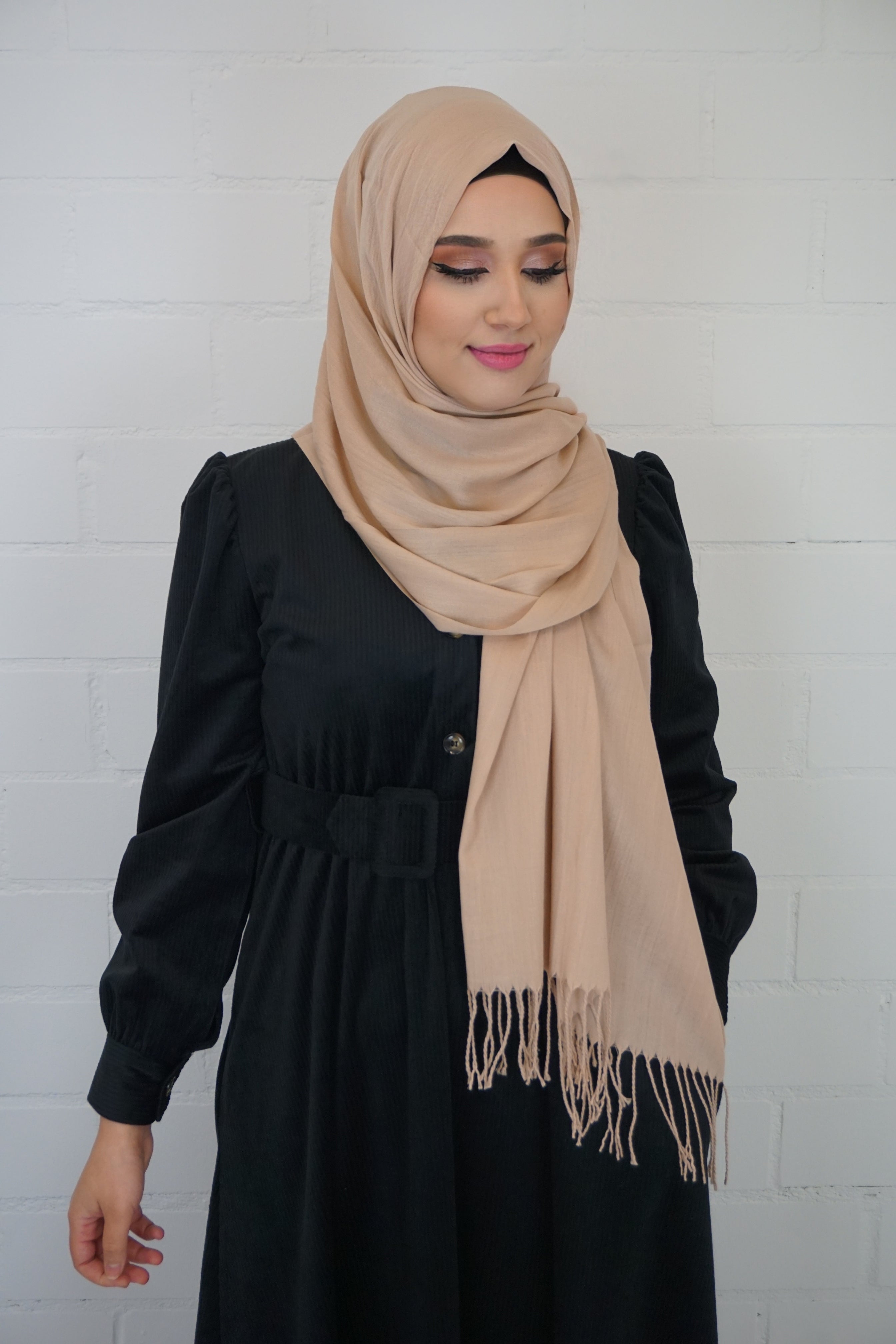 Baumwoll Hijab Almaz Beige 2
